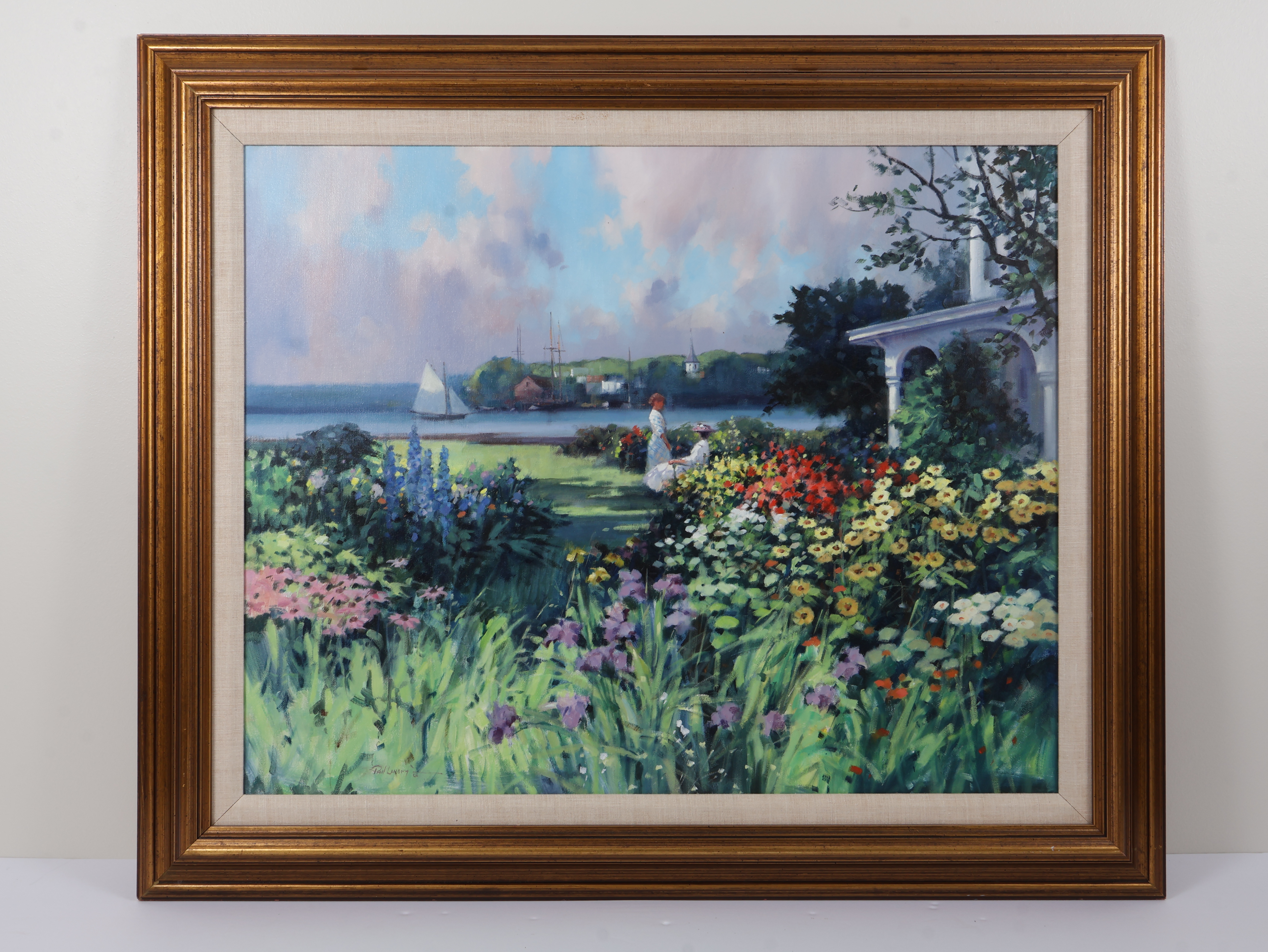 Paul Landry (Canadian/American, b. 1931), Sunday Afternoon, Oil on Canvas, 1988 (Signed)