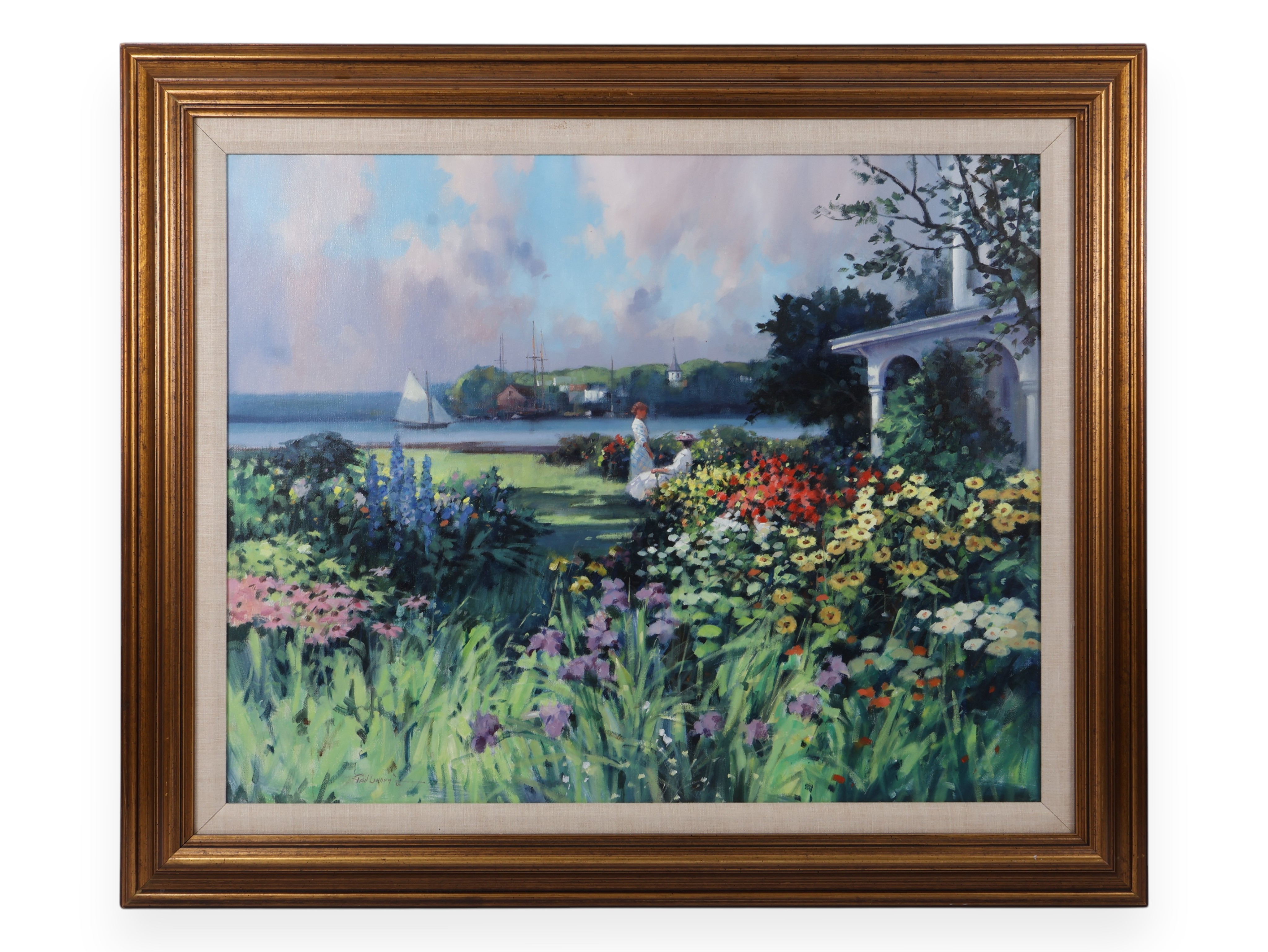 Paul Landry (Canadian/American, b. 1931), Sunday Afternoon, Oil on Canvas, 1988 (Signed)