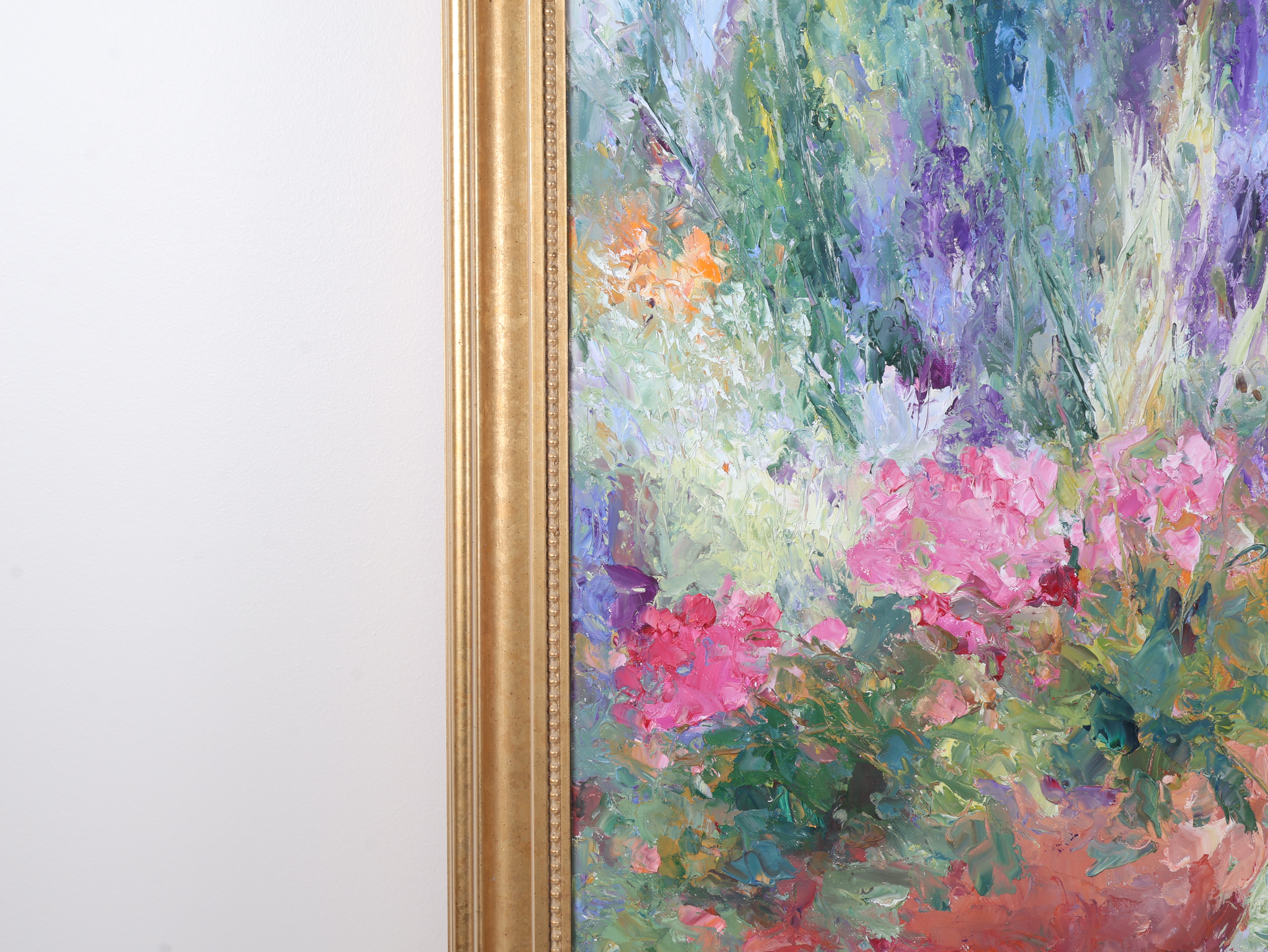 Henrietta Milan, Beauty of Nature, Garden Landscape, Oil on Canvas (Signed)