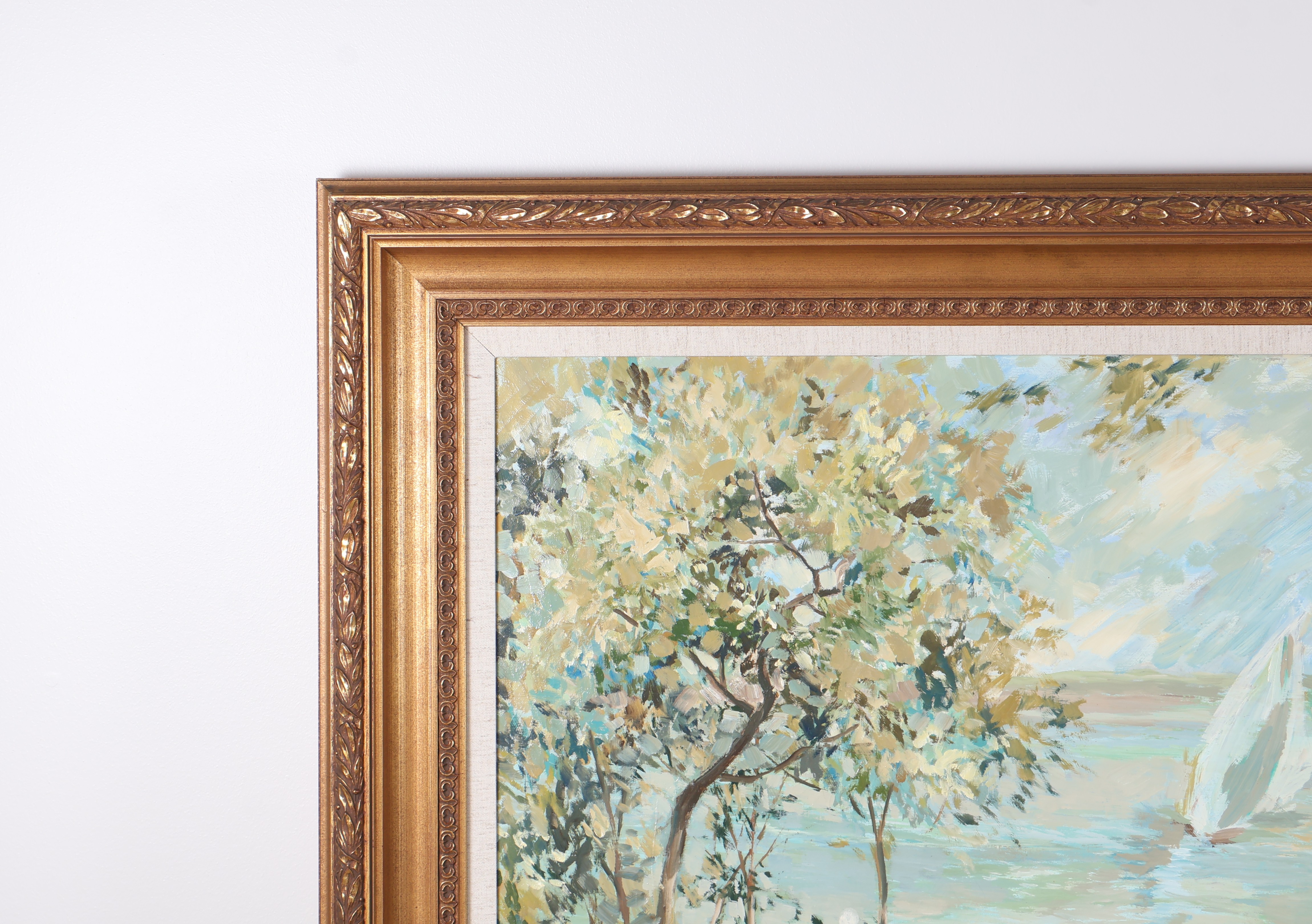 Hadri (20th Century), Large Impressionist Style Oil on Canvas, 1982