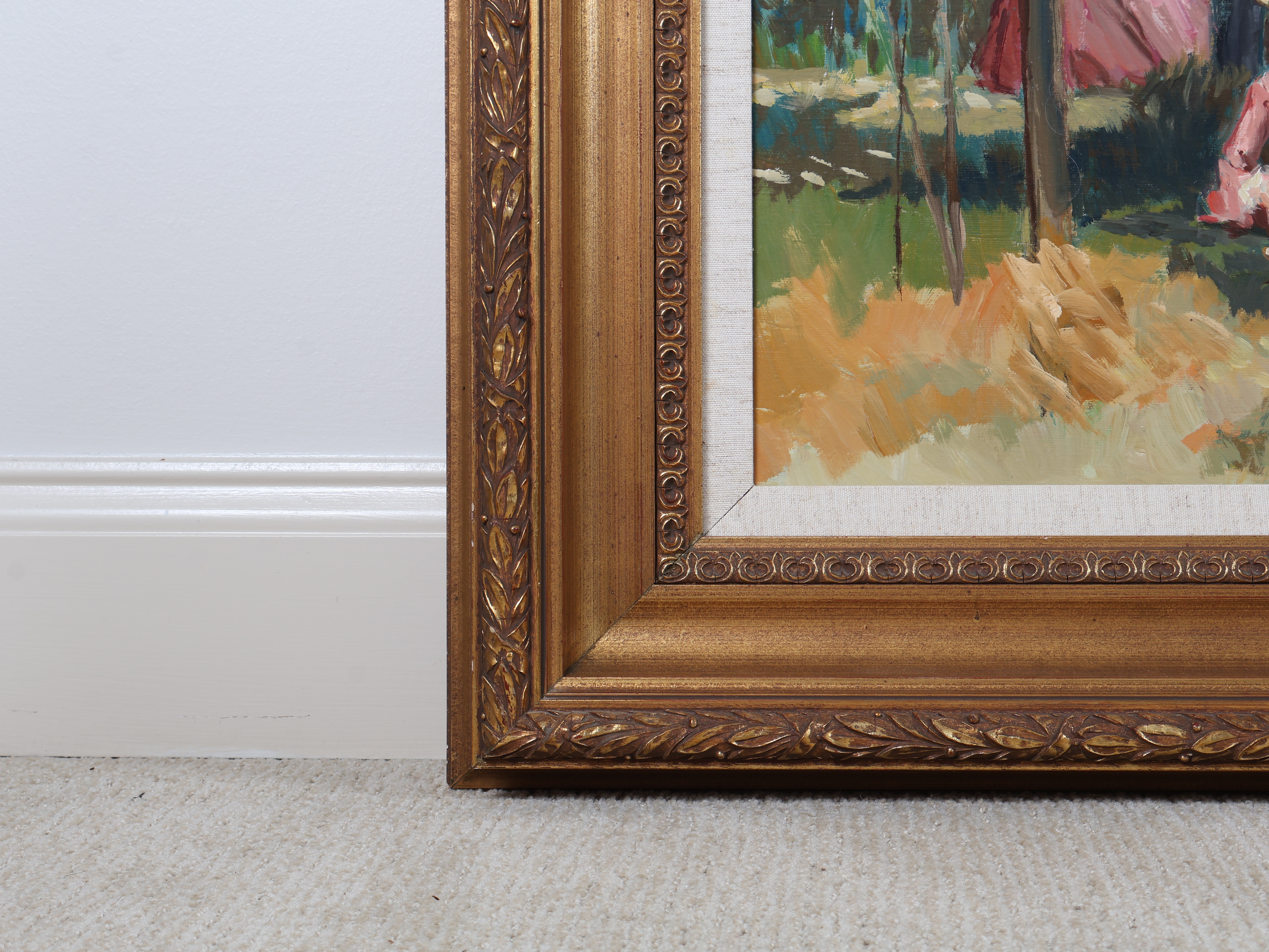 Hadri (20th Century), Large Impressionist Style Oil on Canvas, 1982