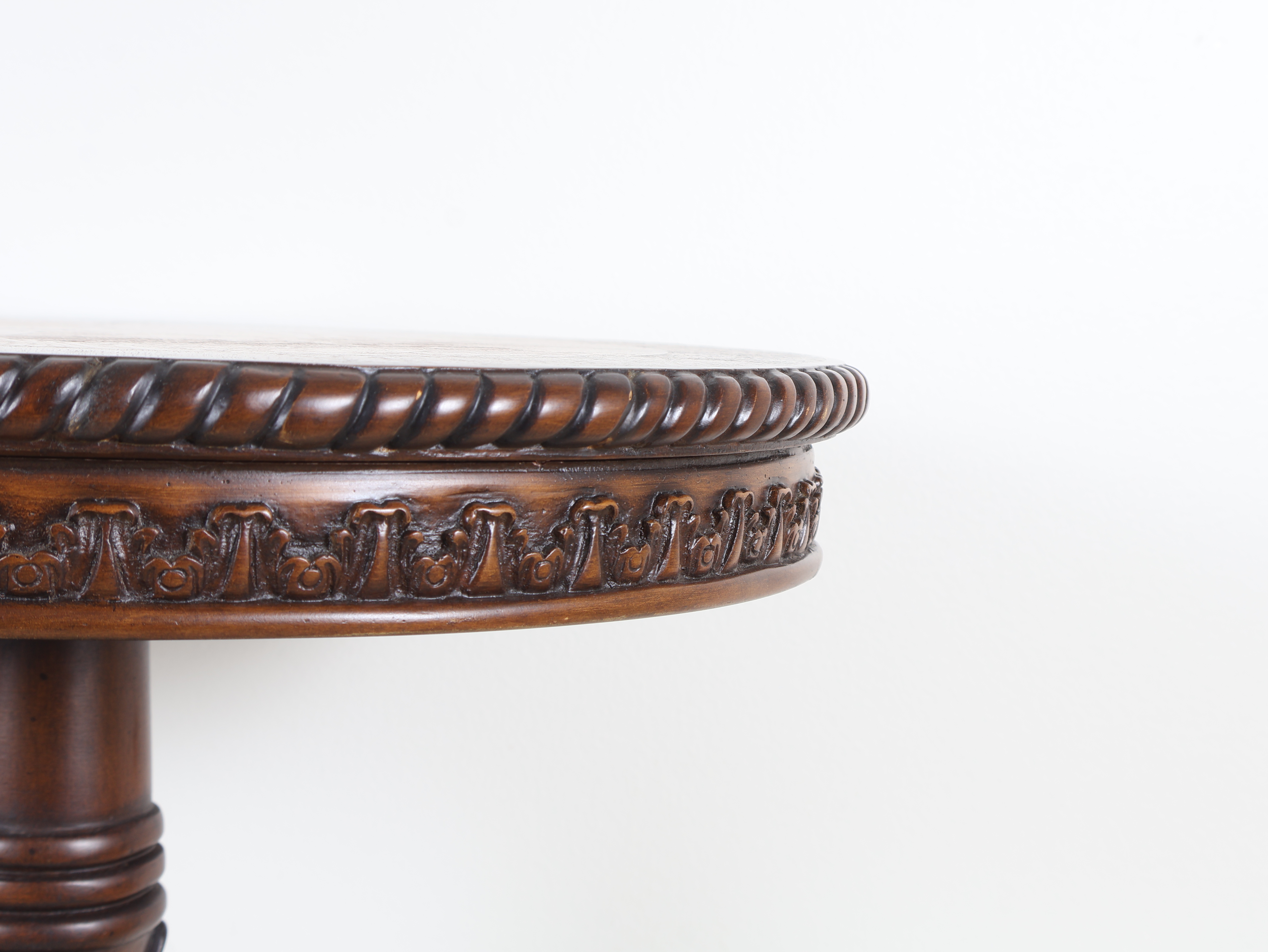Chippendale Style Mahogany Tripod Pedestal Side Table