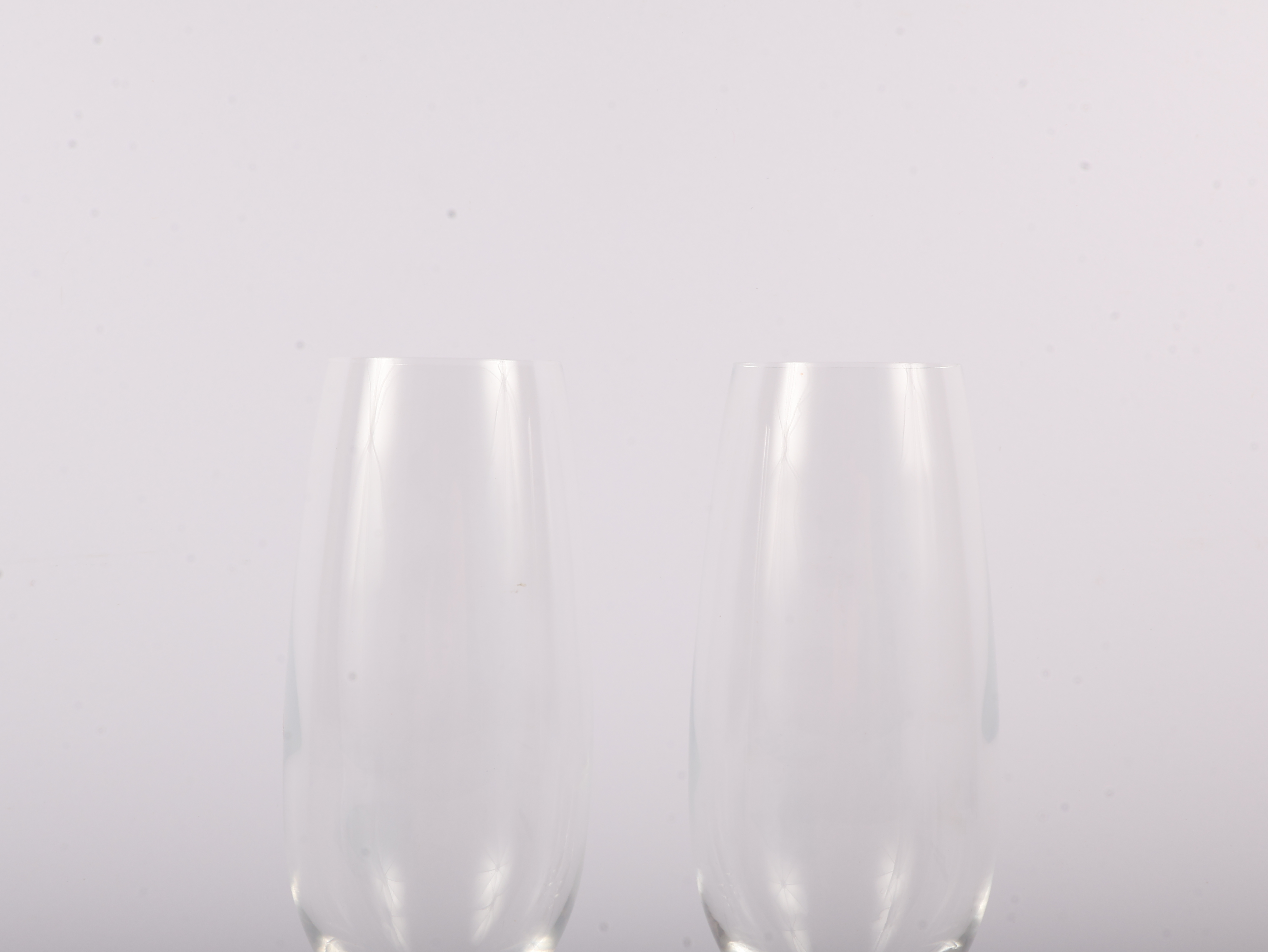 A Pair of Tiffany and Co. Crystal Champagne Flutes