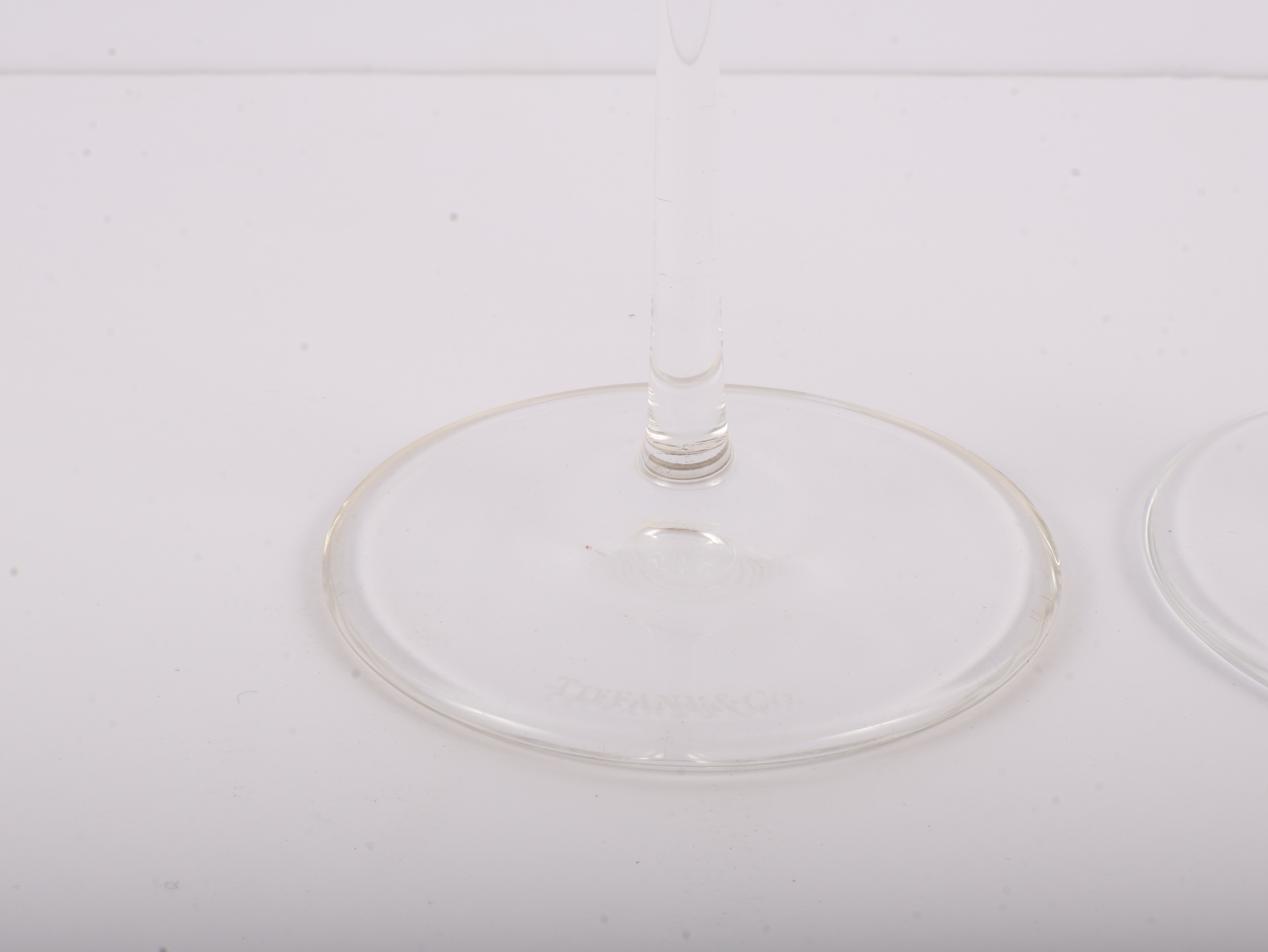 A Pair of Tiffany and Co. Crystal Champagne Flutes