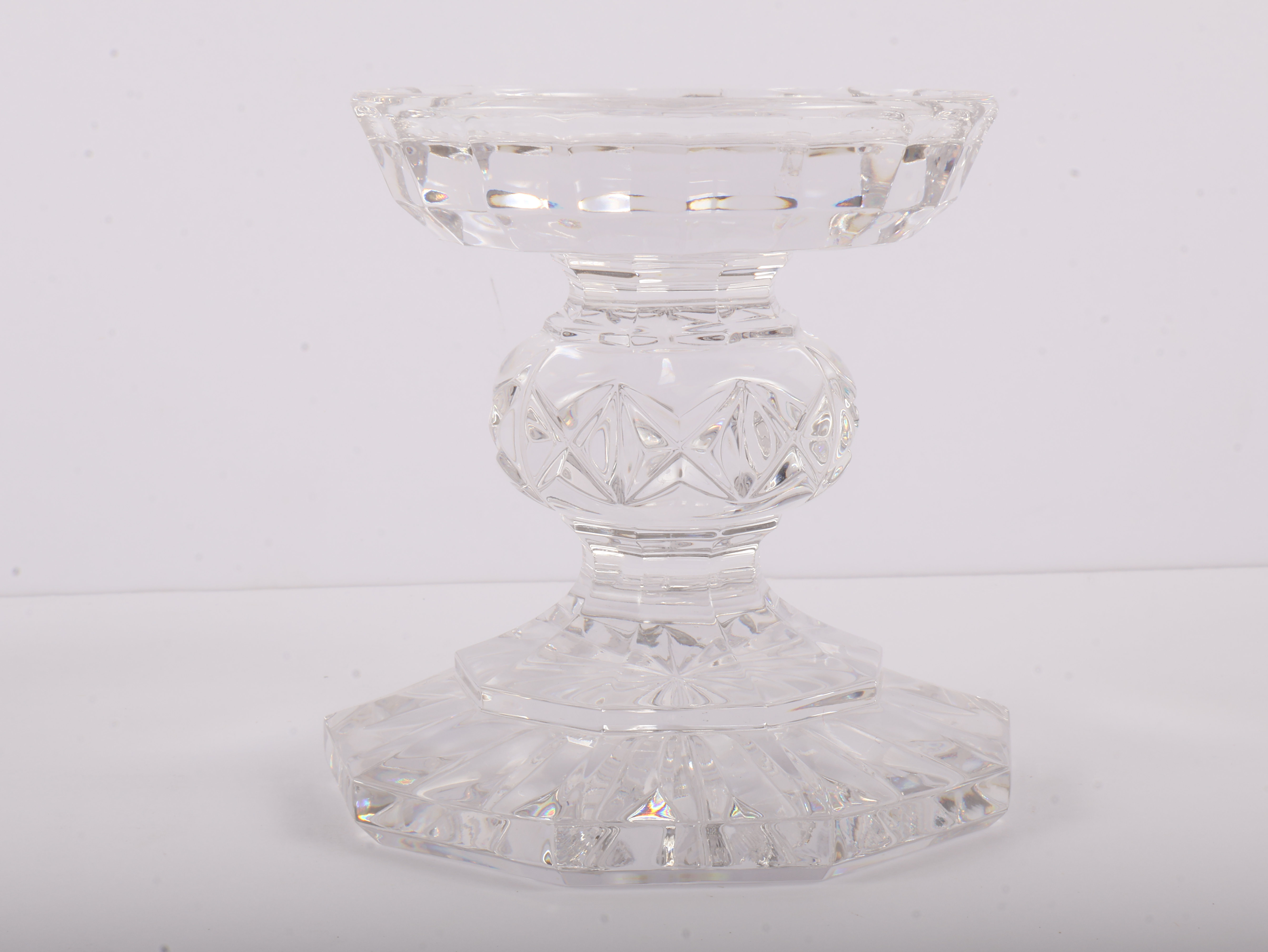 Two Irish Cut Crystal Pedestal Dishes by Waterford and Galway