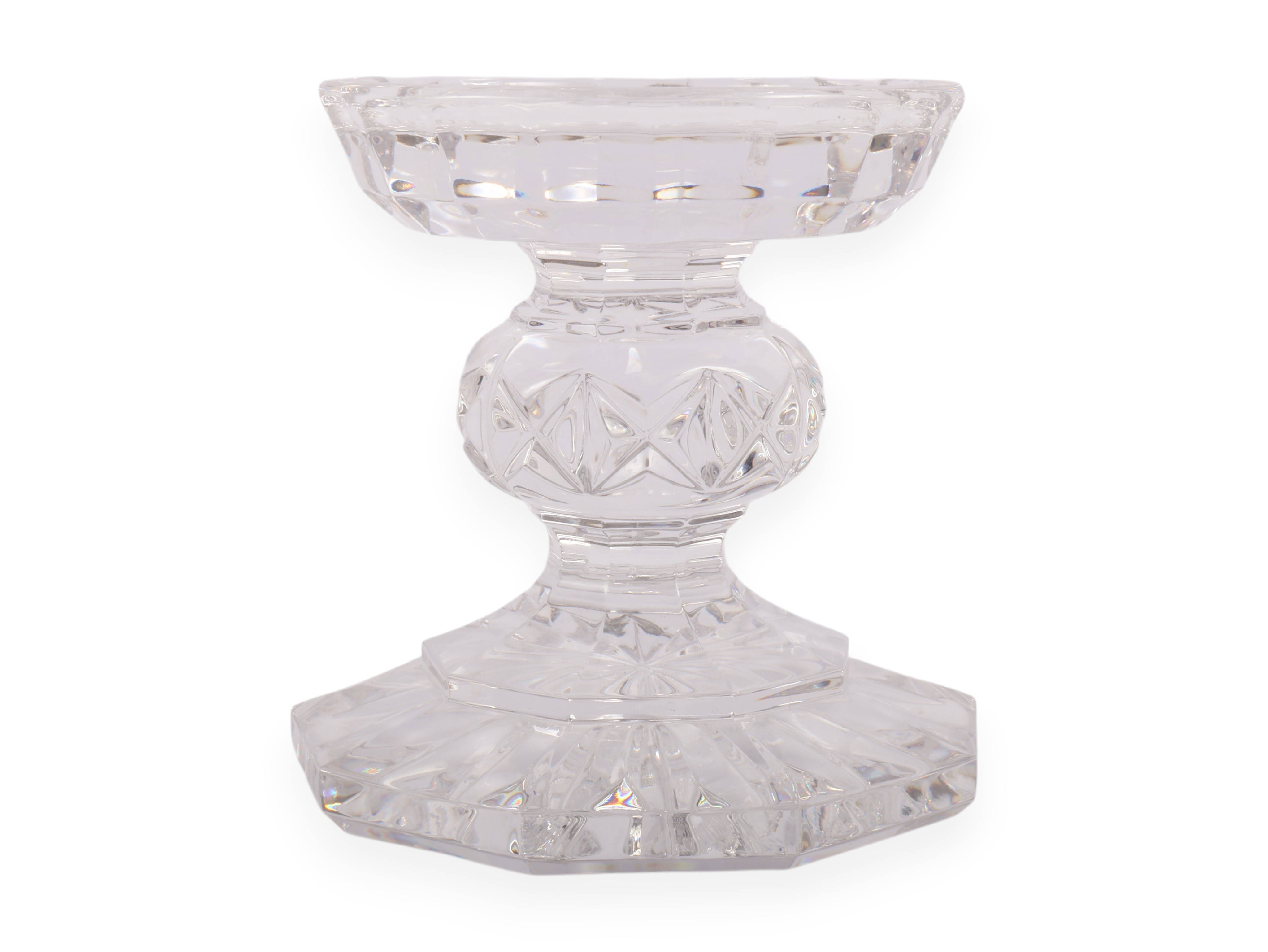 Two Irish Cut Crystal Pedestal Dishes by Waterford and Galway