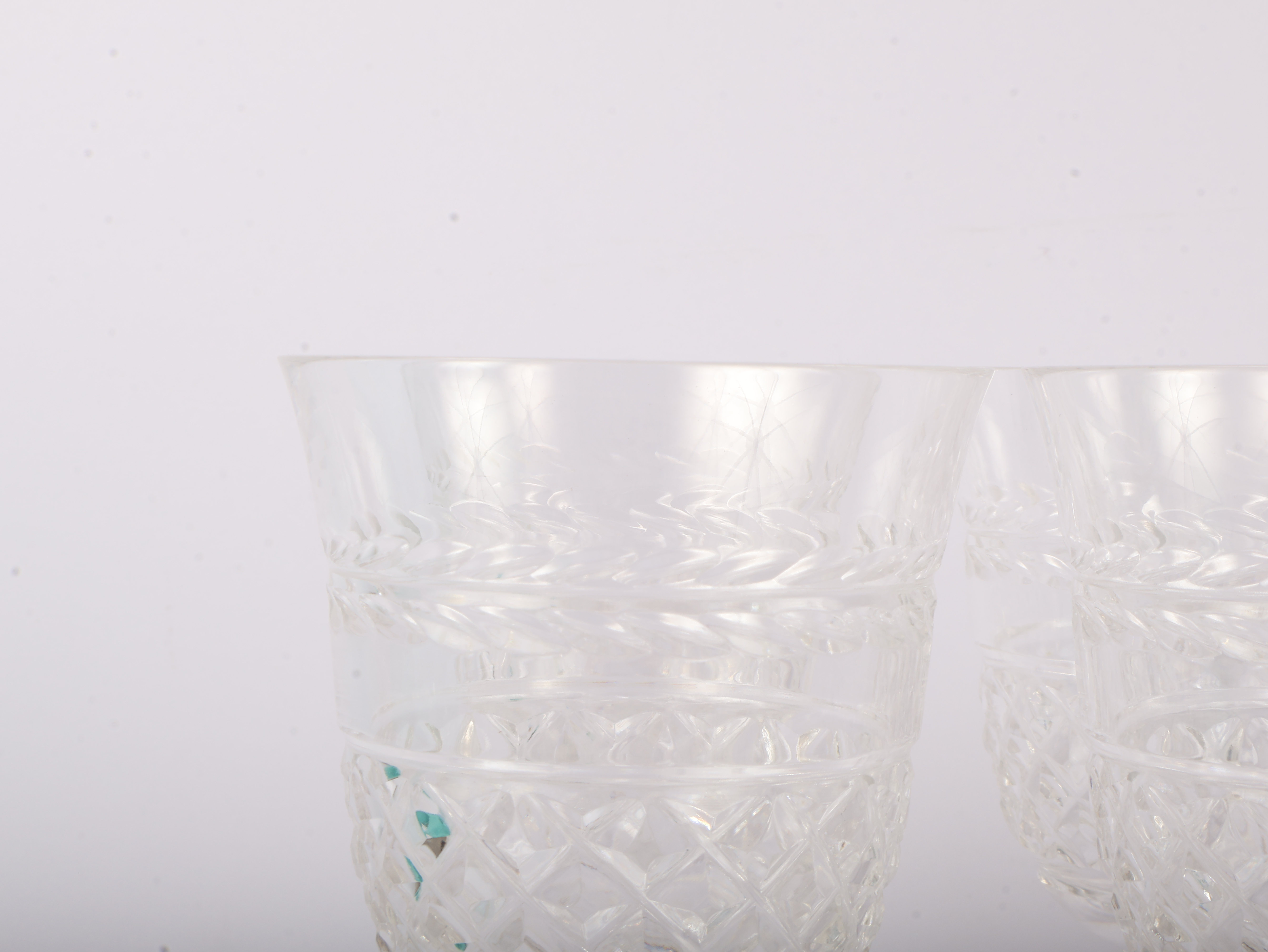 Twelve Galway Irish Cut Lead Crystal Goblets