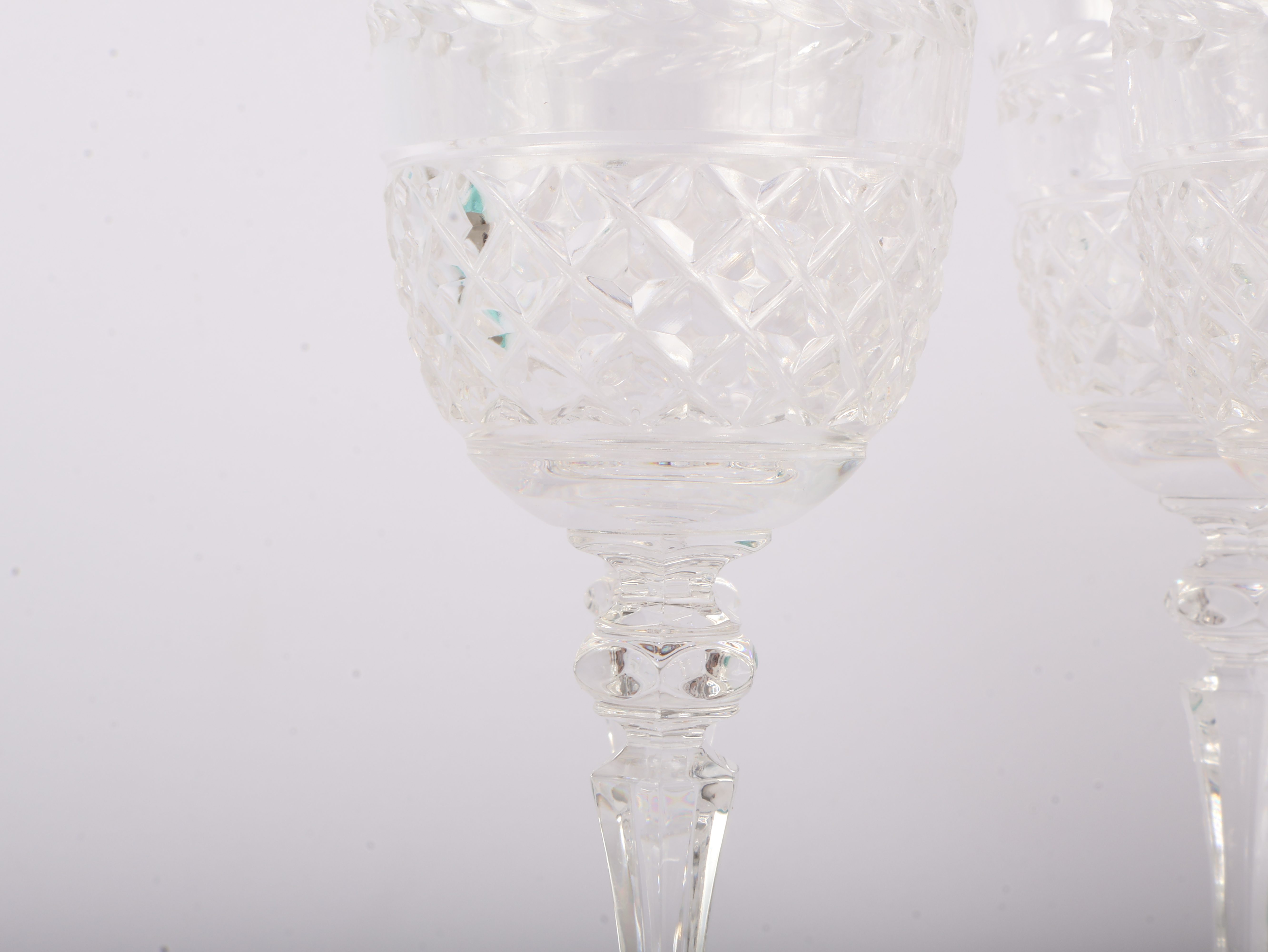 Twelve Galway Irish Cut Lead Crystal Goblets