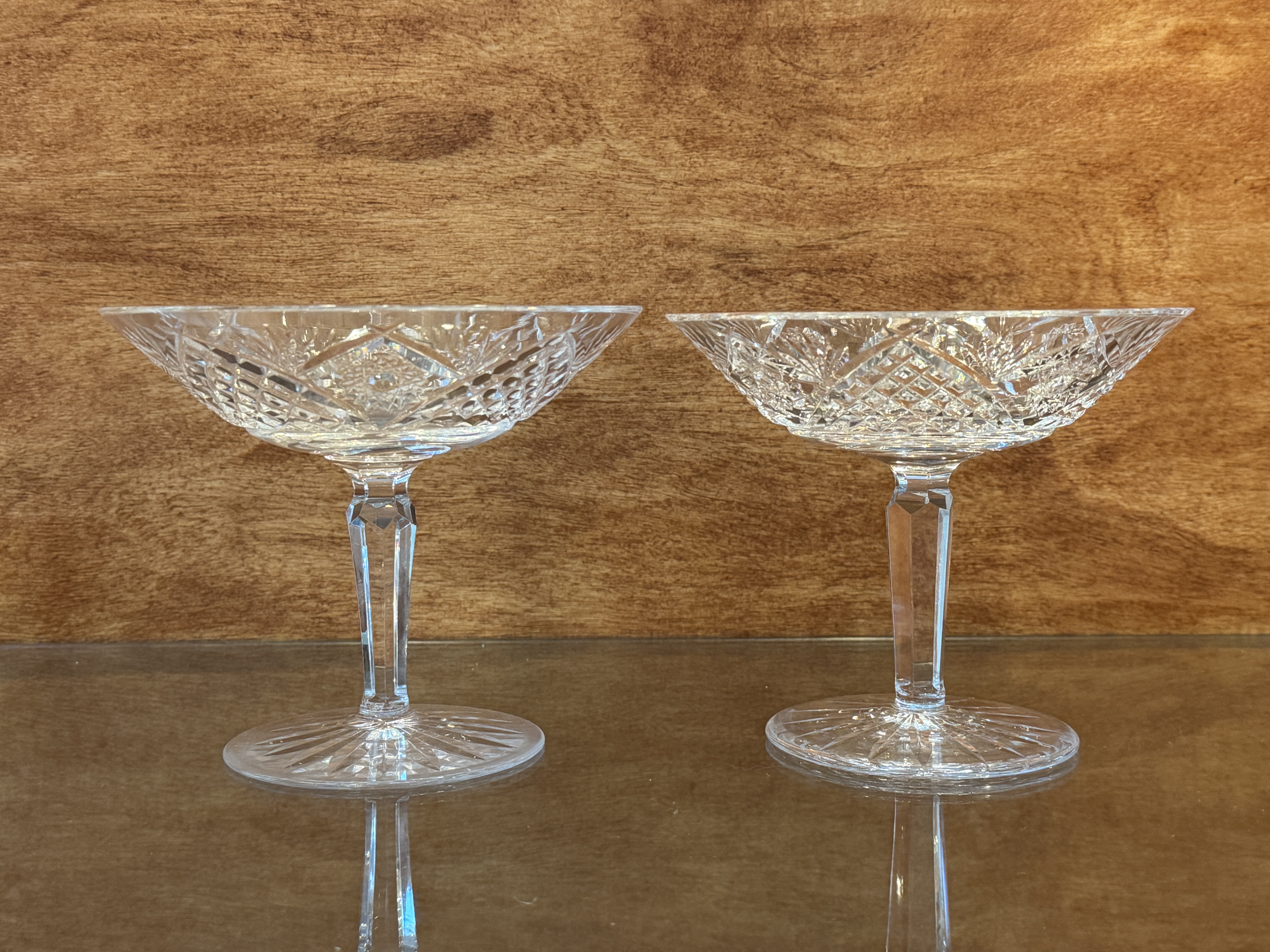 A Pair of Waterford Lismore Crystal Sherbet Glasses