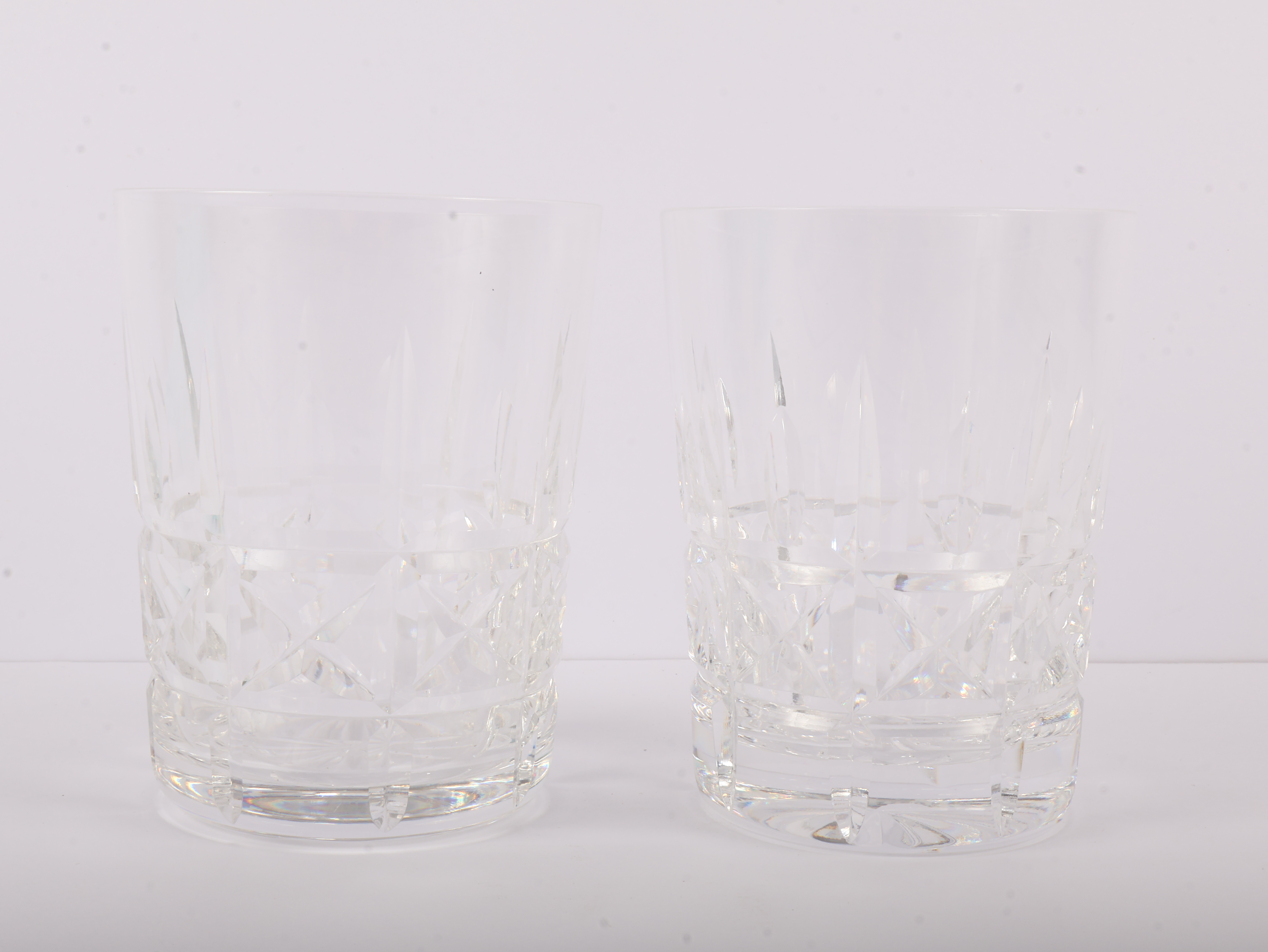A Pair of Waterford Crystal Lismore Pattern Double Old Fashioned Glasses