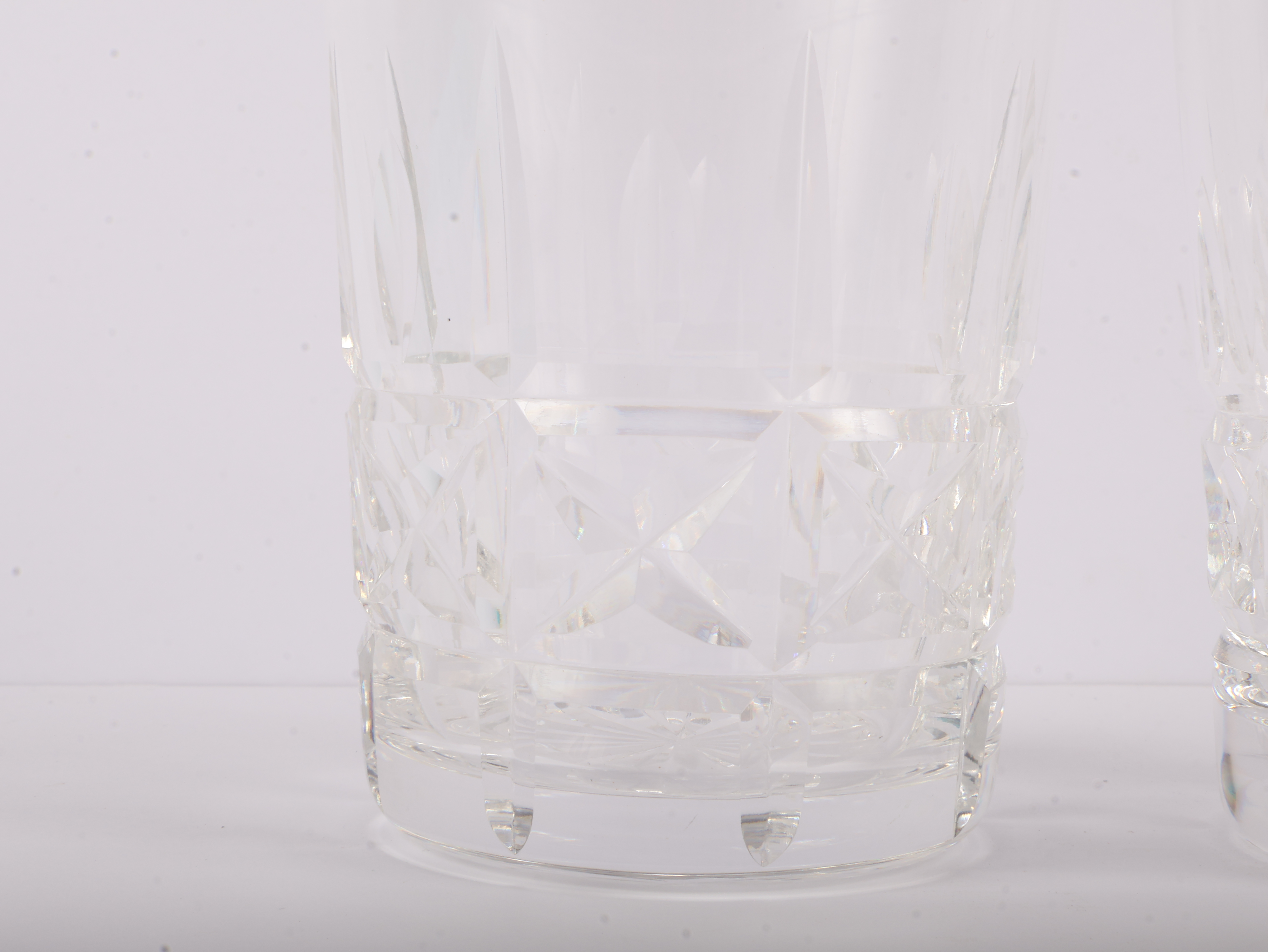 A Pair of Waterford Crystal Lismore Pattern Double Old Fashioned Glasses