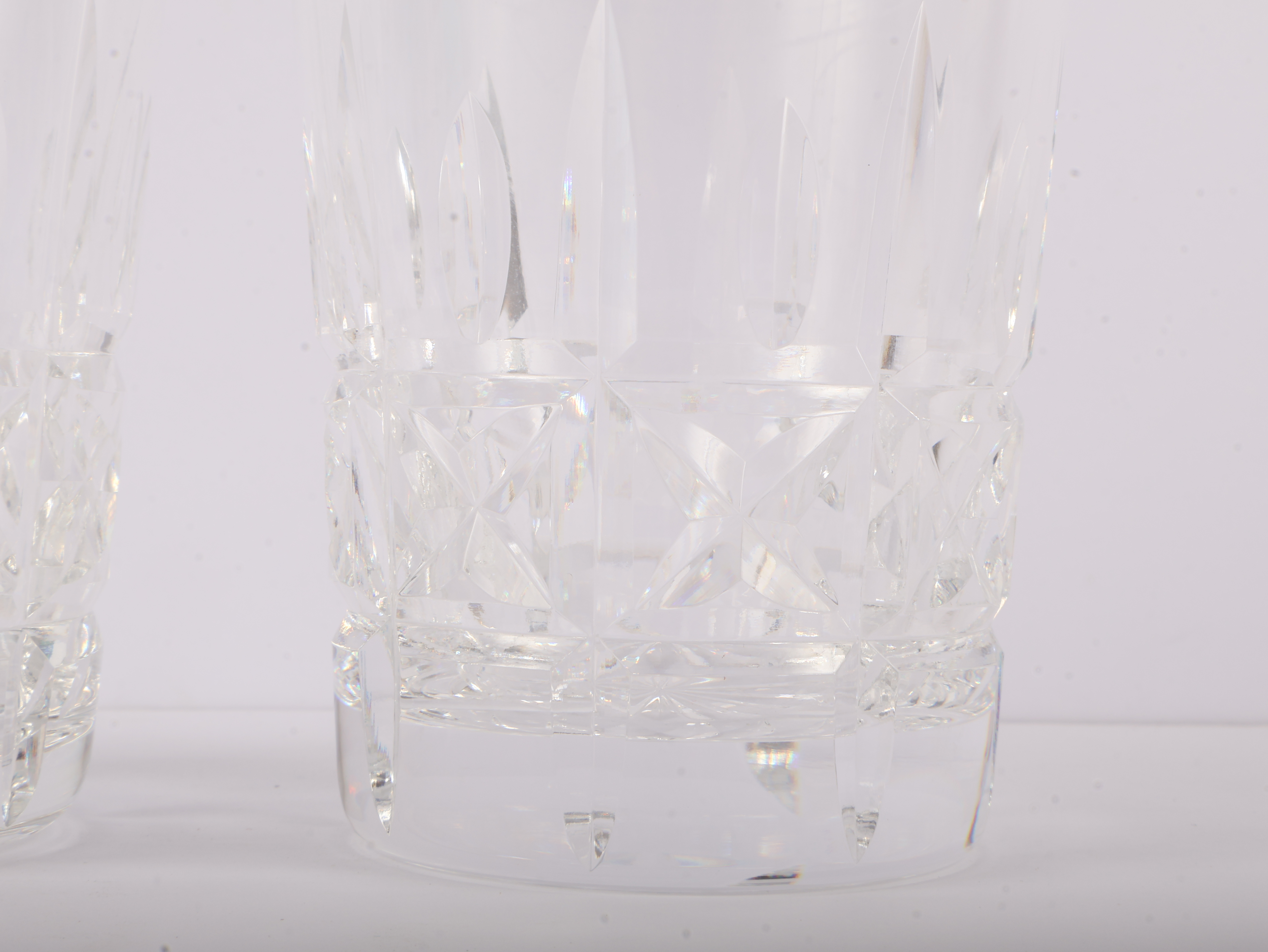 A Pair of Waterford Crystal Lismore Pattern Double Old Fashioned Glasses