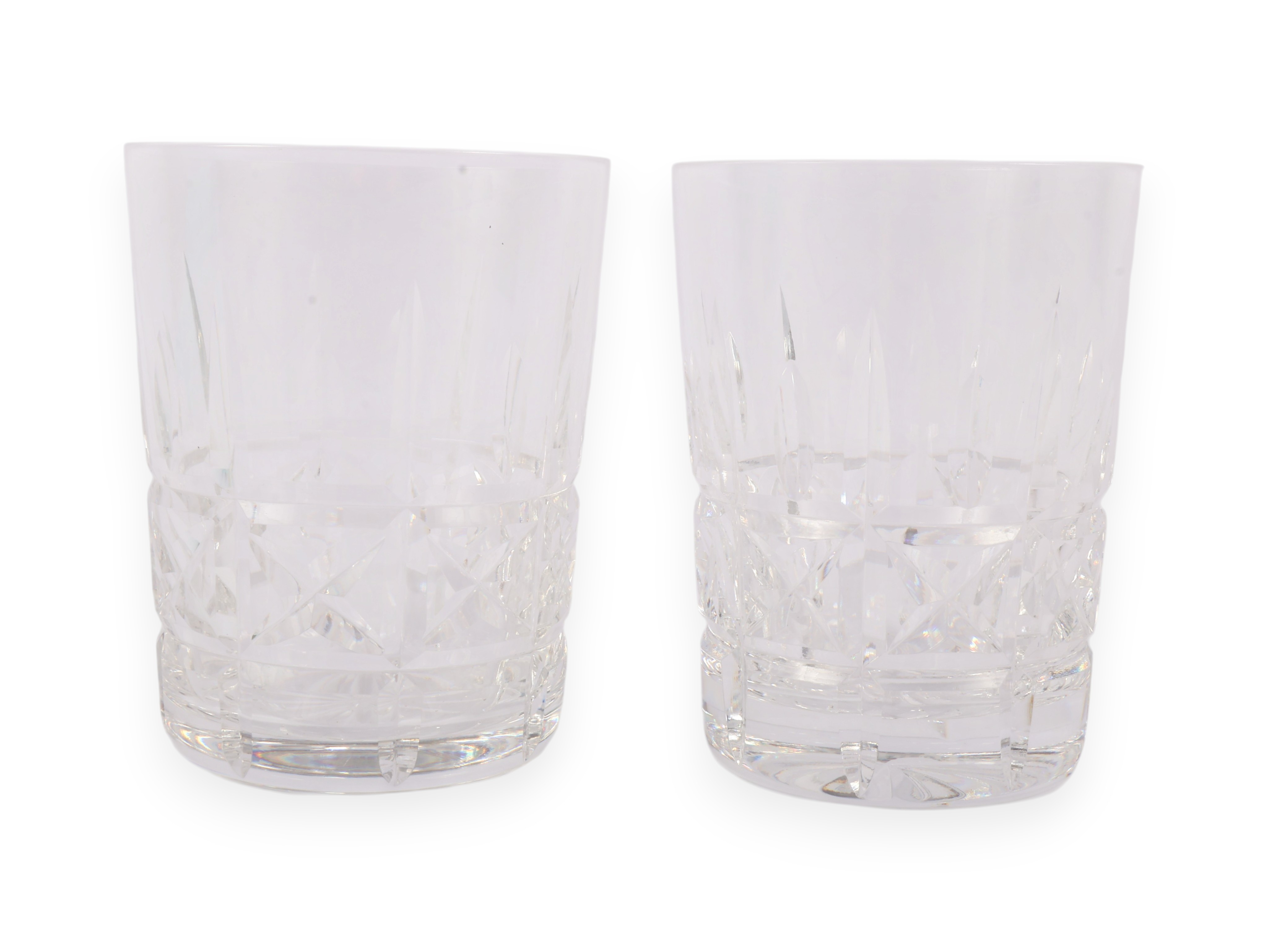 A Pair of Waterford Crystal Lismore Pattern Double Old Fashioned Glasses