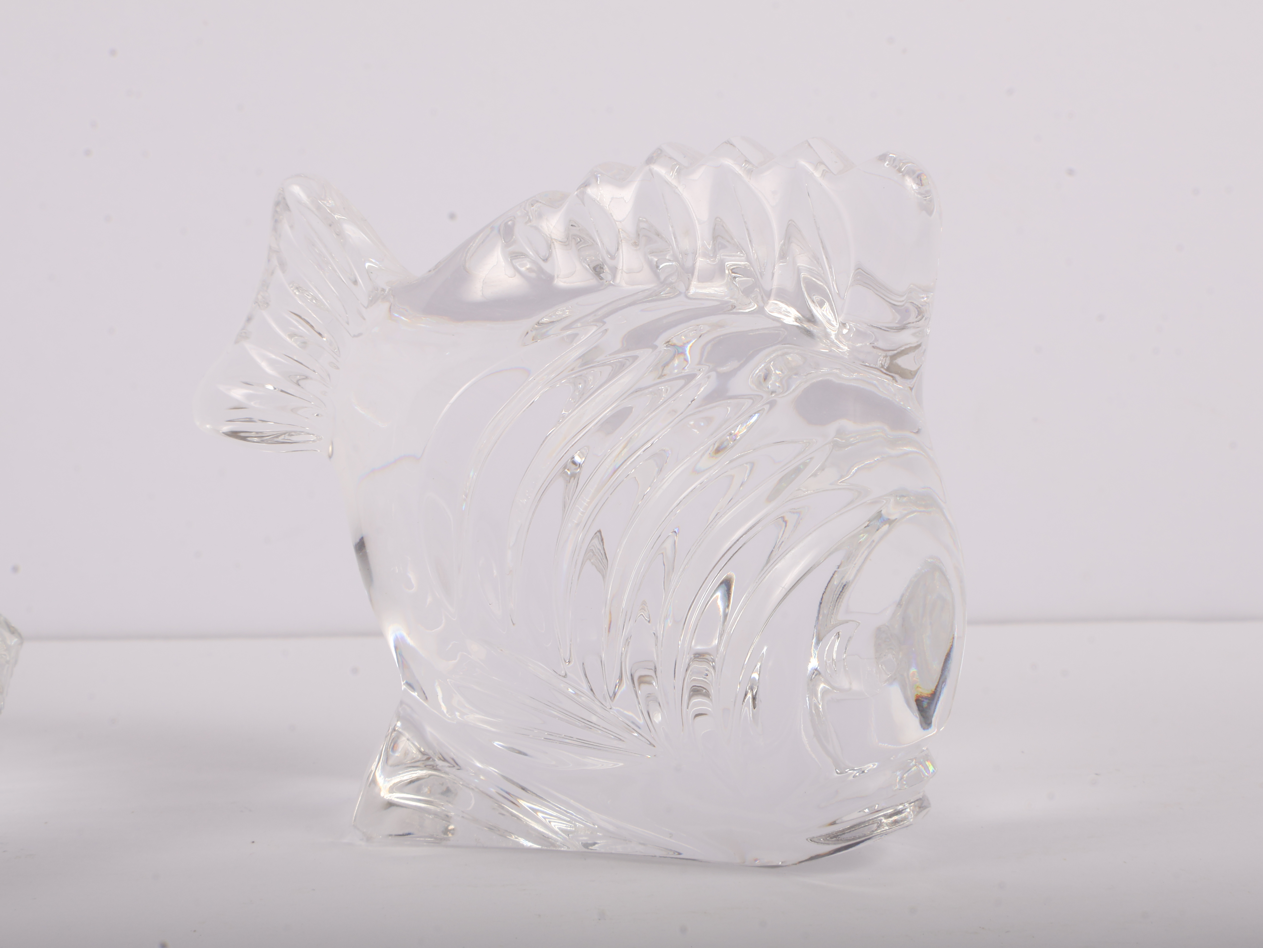 A Trio of Waterford Crystal Decorative Objects Including a Meridian Desk Clock