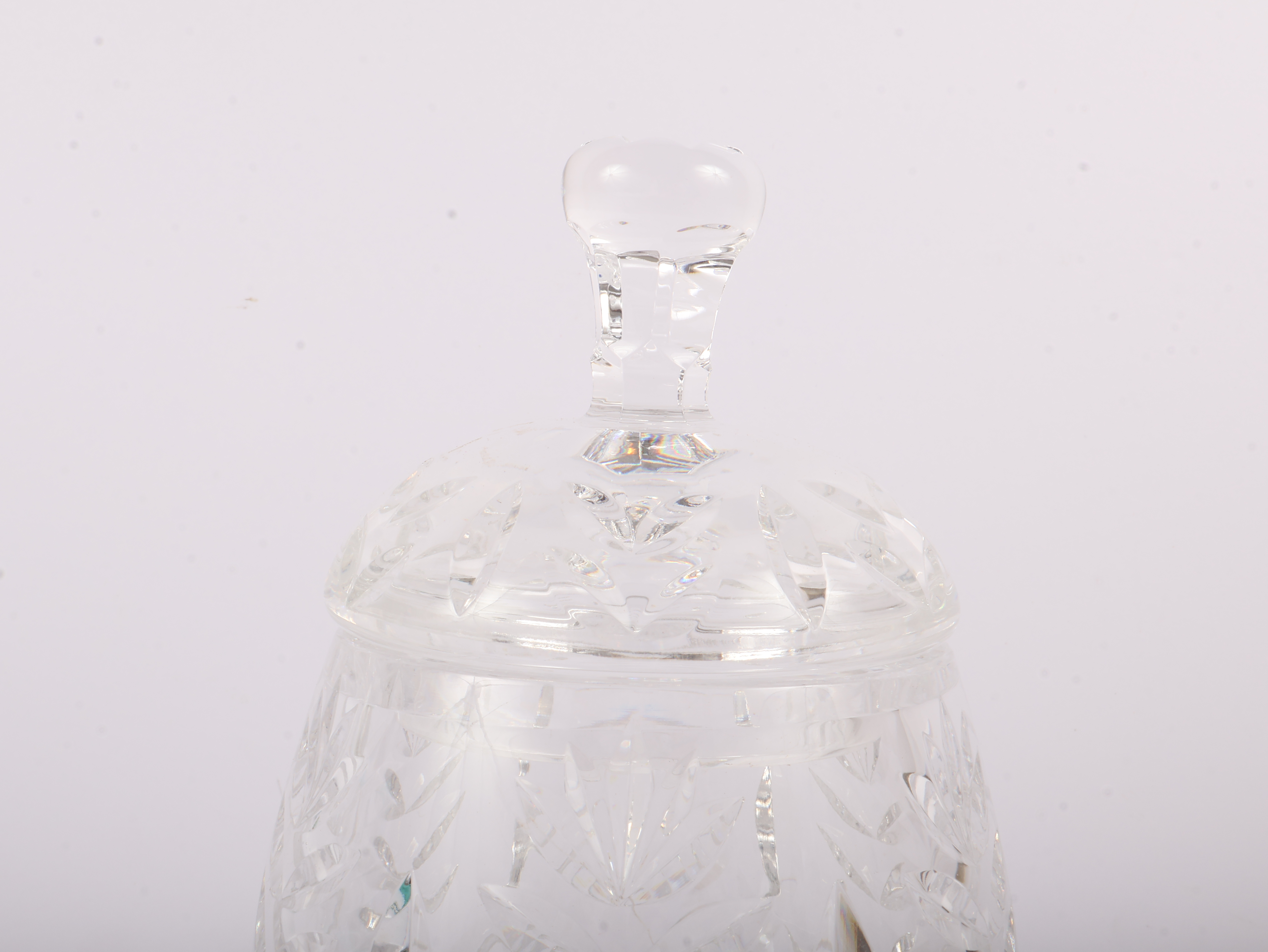 Two Waterford Crystal Items Including a Robert Mondavi Decanter and Lidded Jar