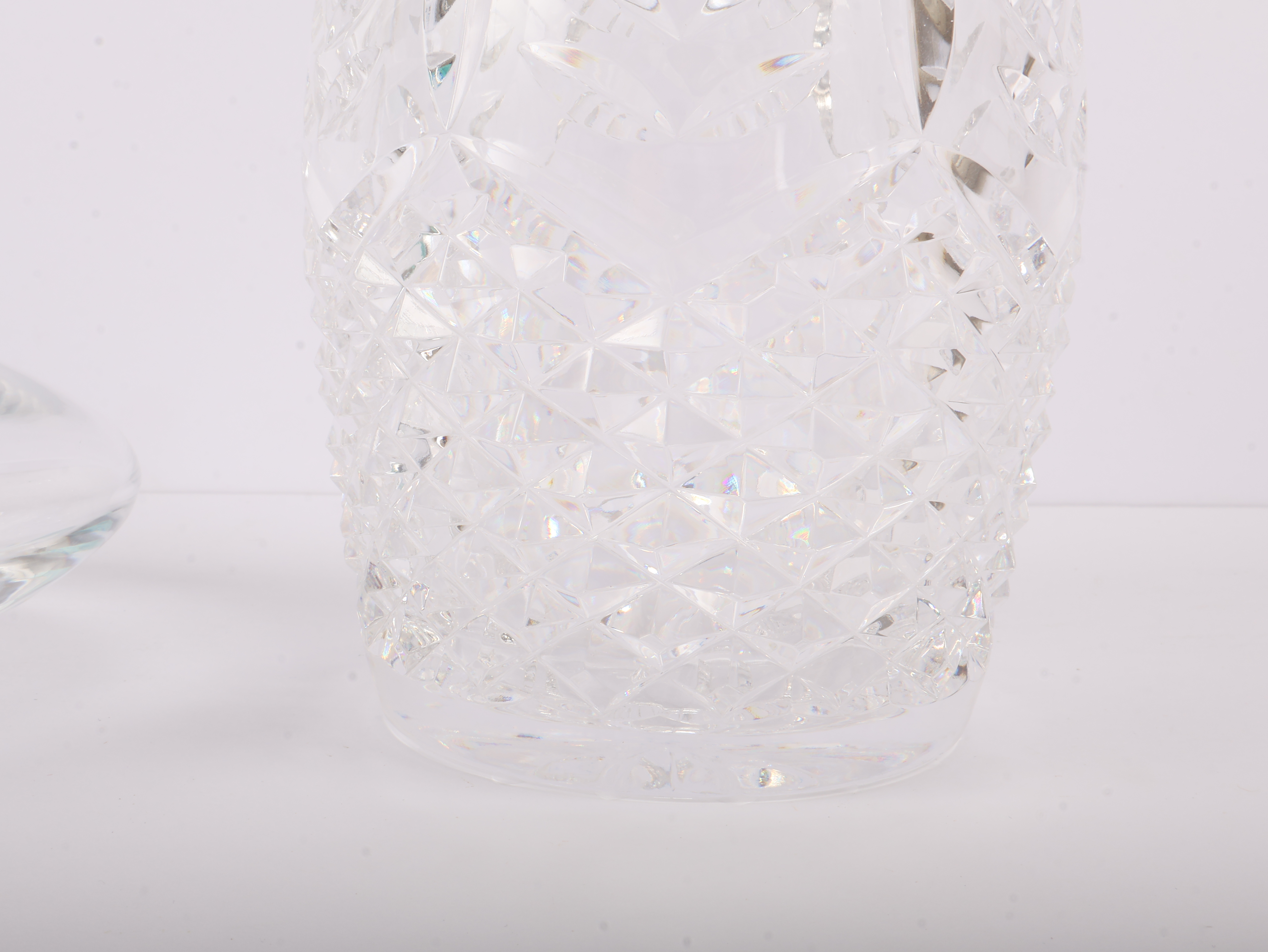 Two Waterford Crystal Items Including a Robert Mondavi Decanter and Lidded Jar
