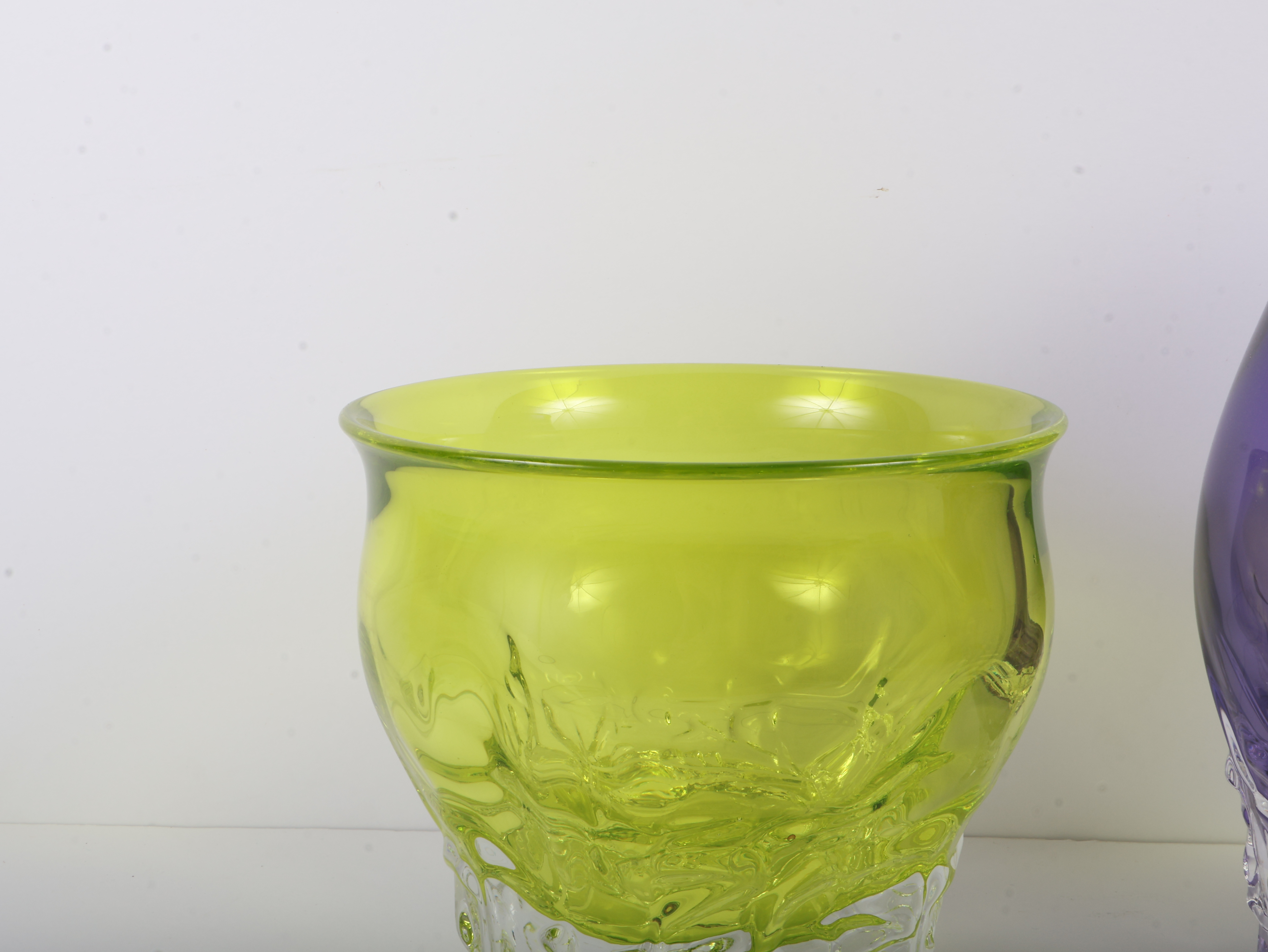 A Pair of Michael J. Hunter Studio Glass Glacier Vessels