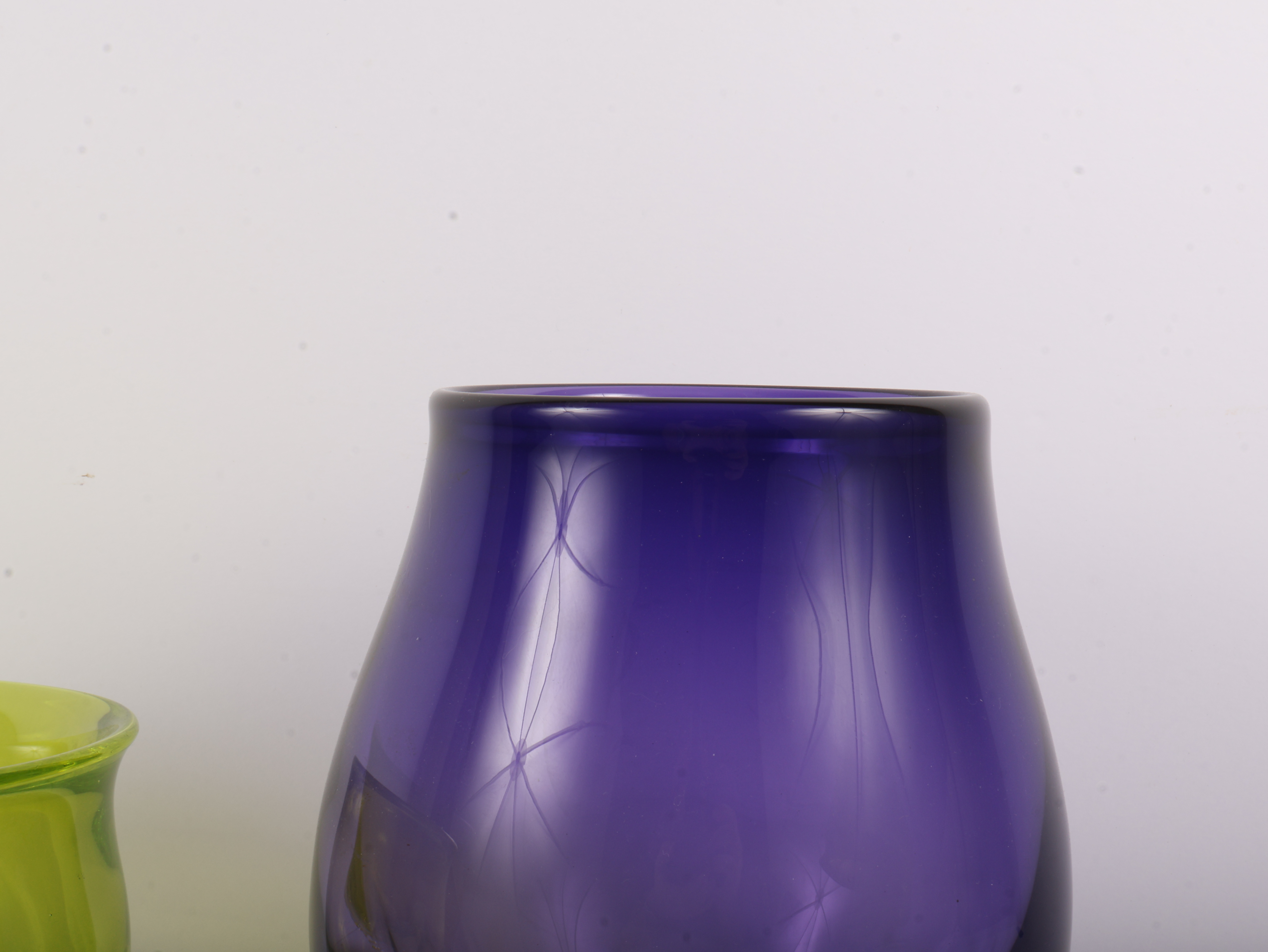 A Pair of Michael J. Hunter Studio Glass Glacier Vessels