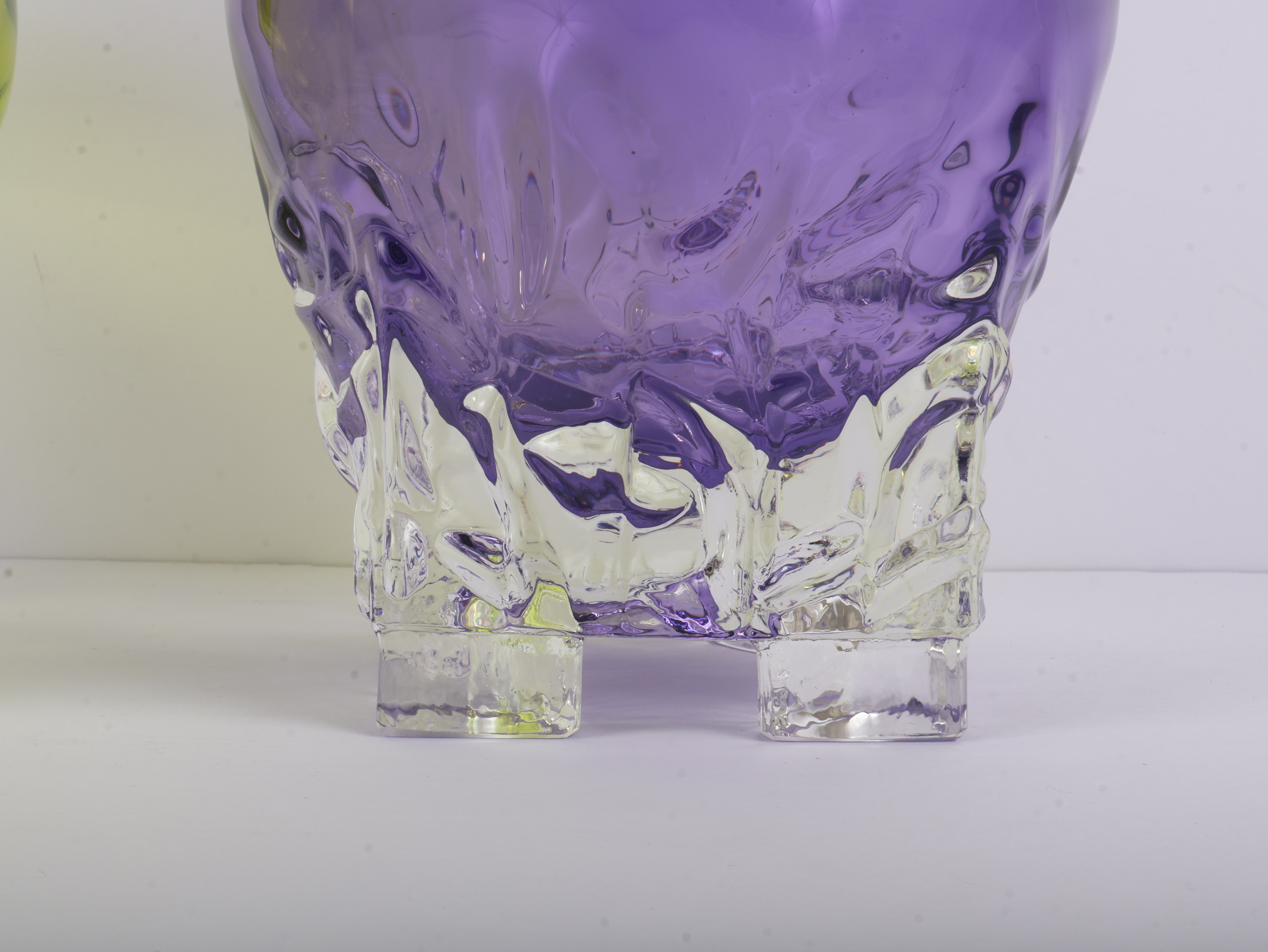 A Pair of Michael J. Hunter Studio Glass Glacier Vessels