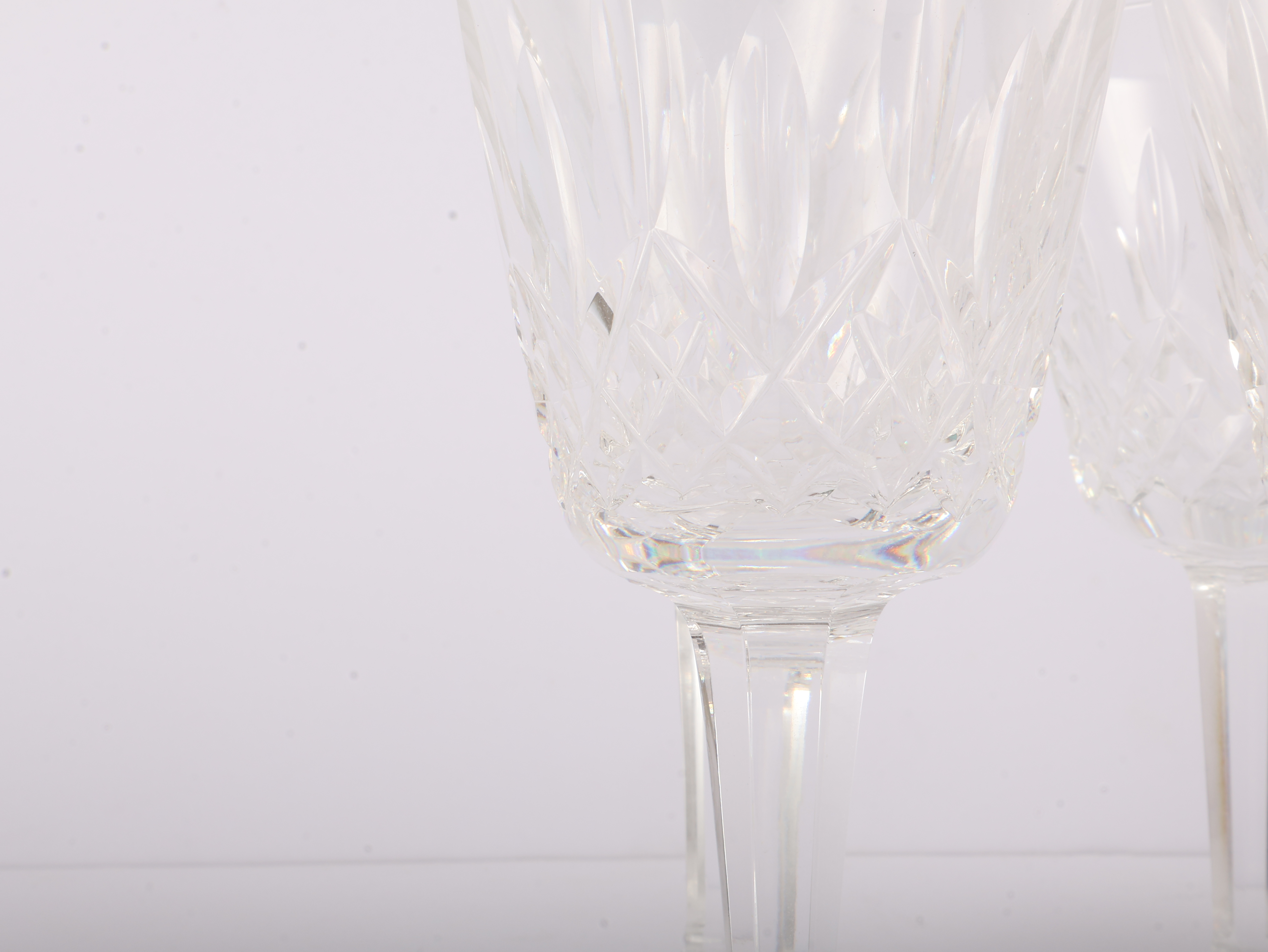 Set of 6 Waterford Lismore Pattern Crystal Goblets