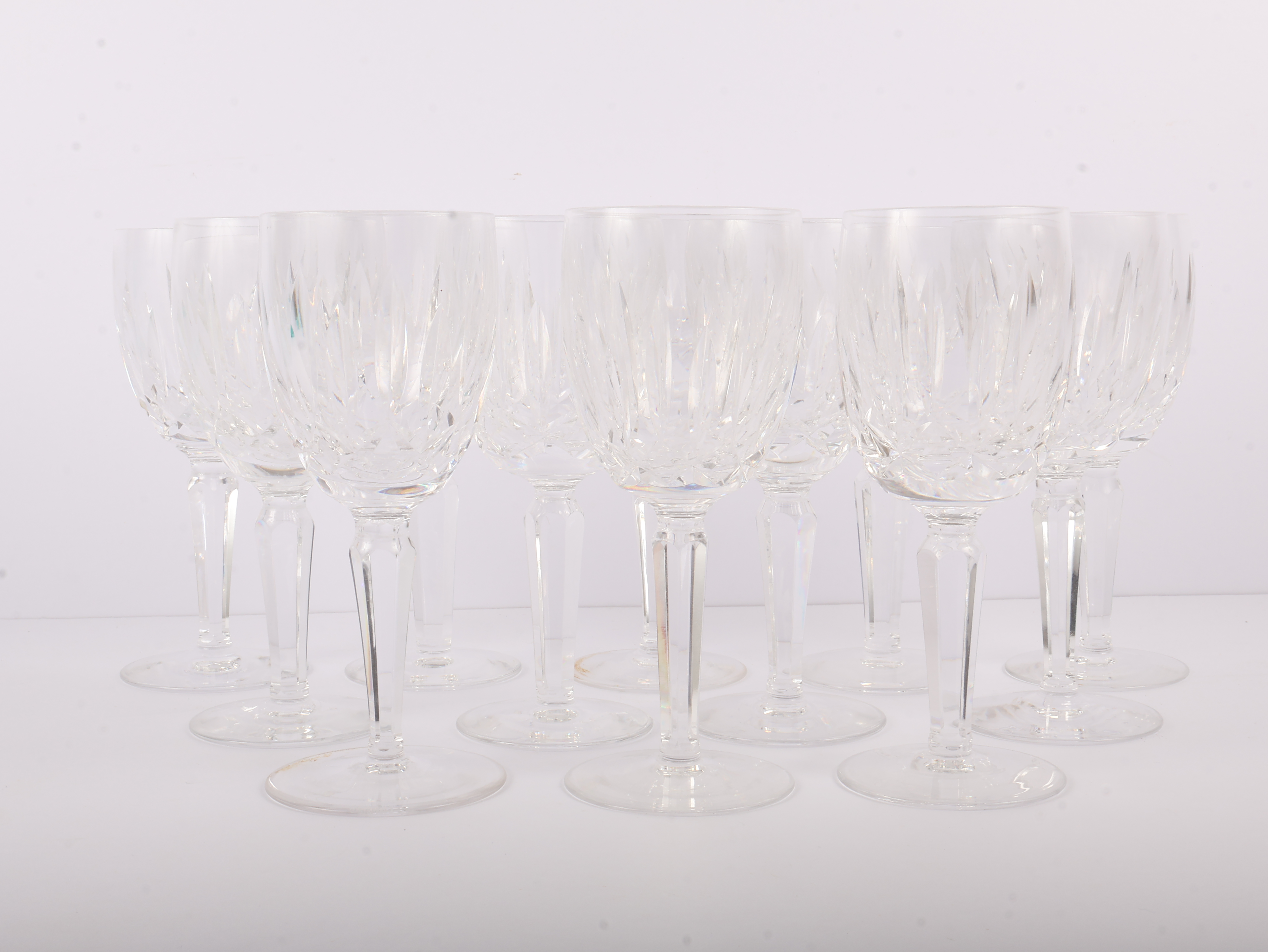 Set of Twelve Waterford Crystal Wine or Water Glasses