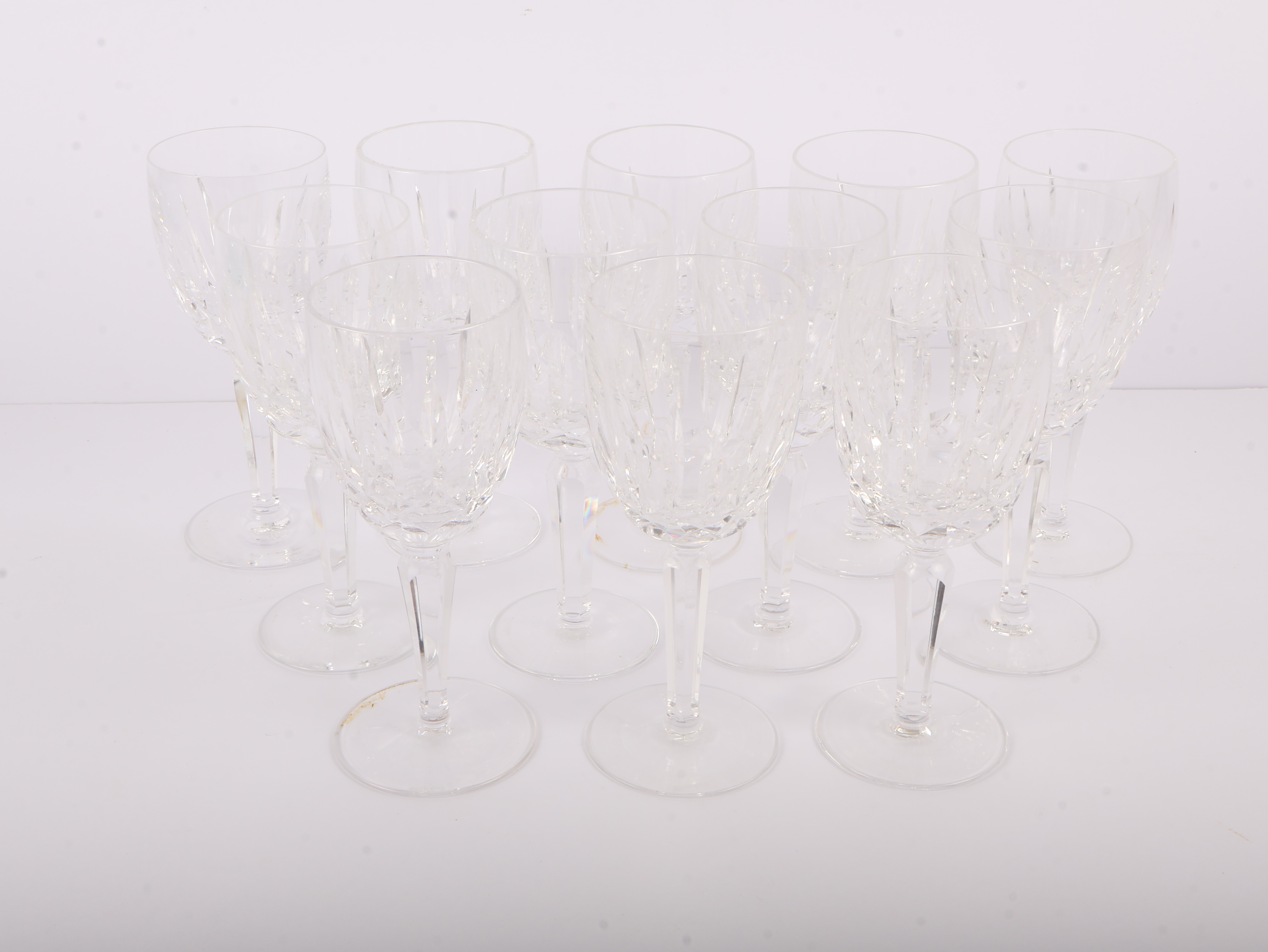 Set of Twelve Waterford Crystal Wine or Water Glasses