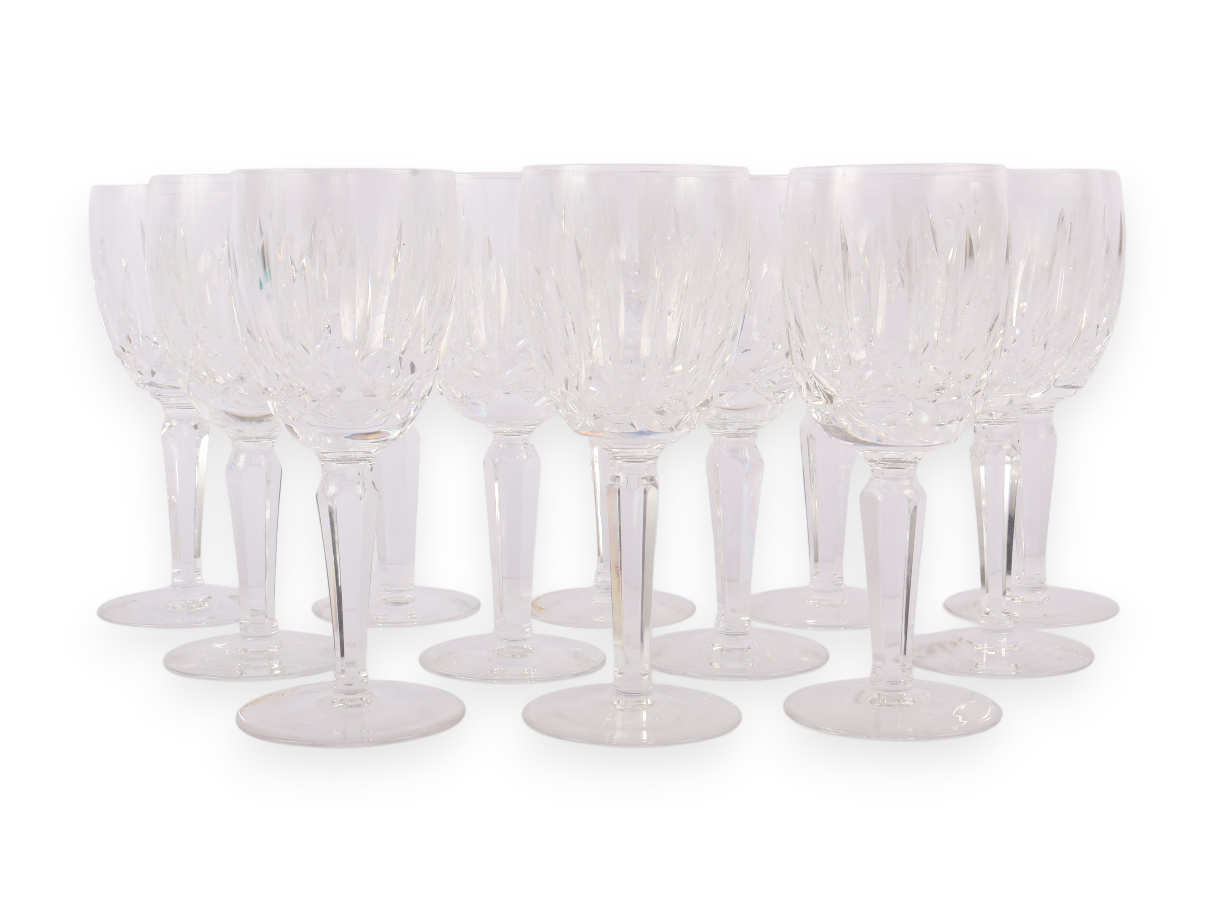 Set of Twelve Waterford Crystal Wine or Water Glasses