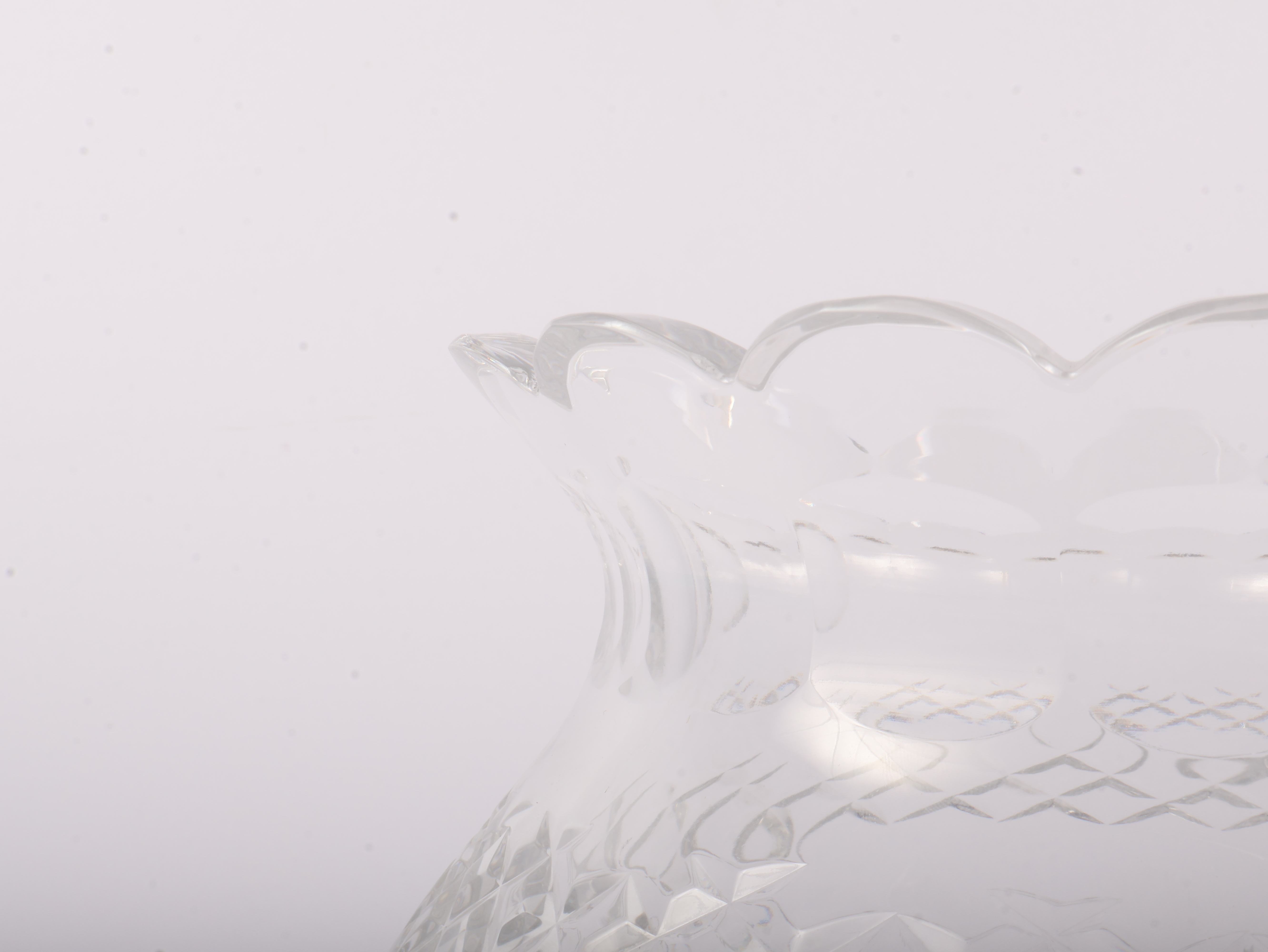 Waterford Large Cut Crystal Rose Bowl, Glandore Pattern