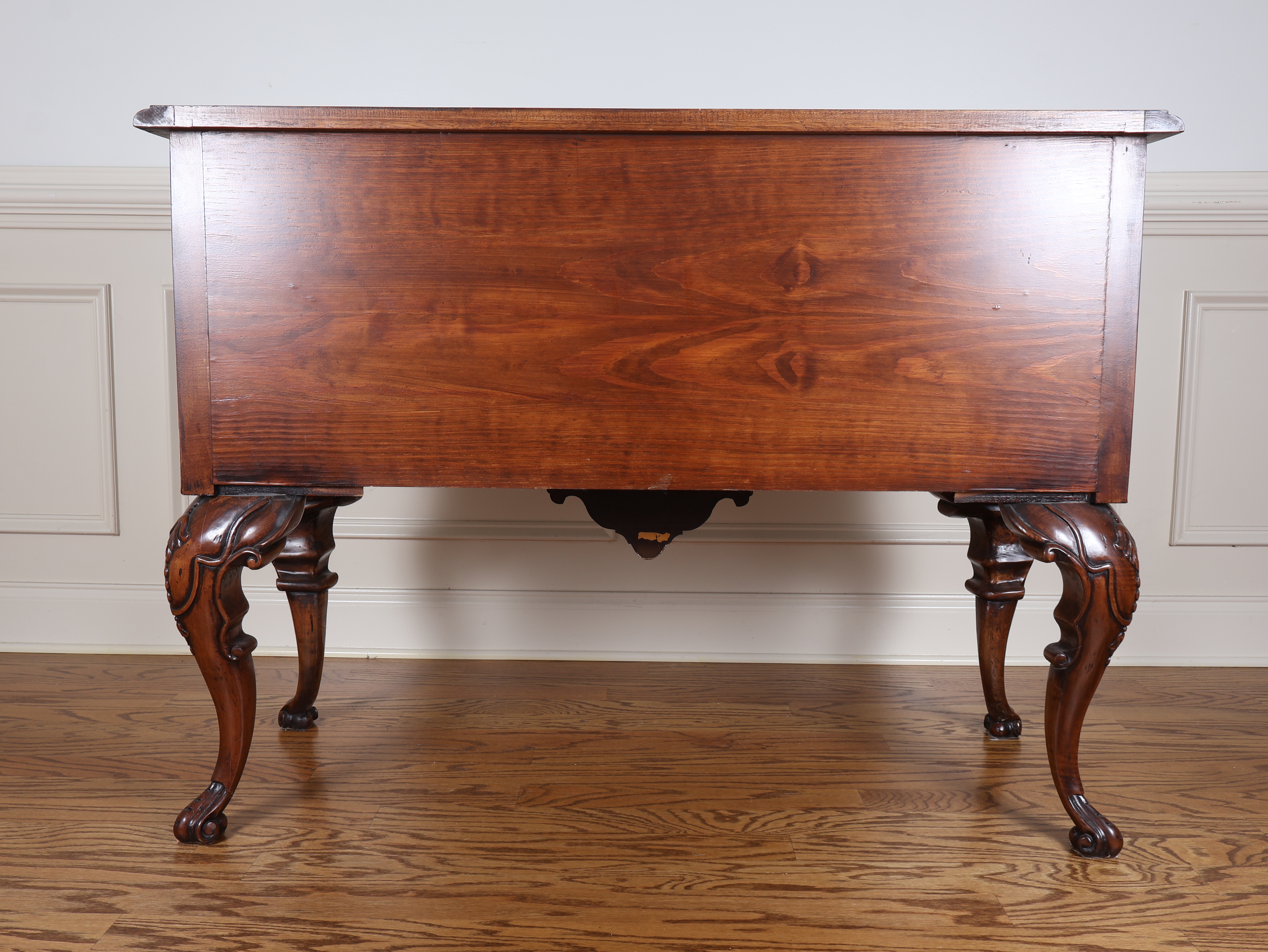 Louis XV Style Two Drawer Burled Wood Bombe Commode