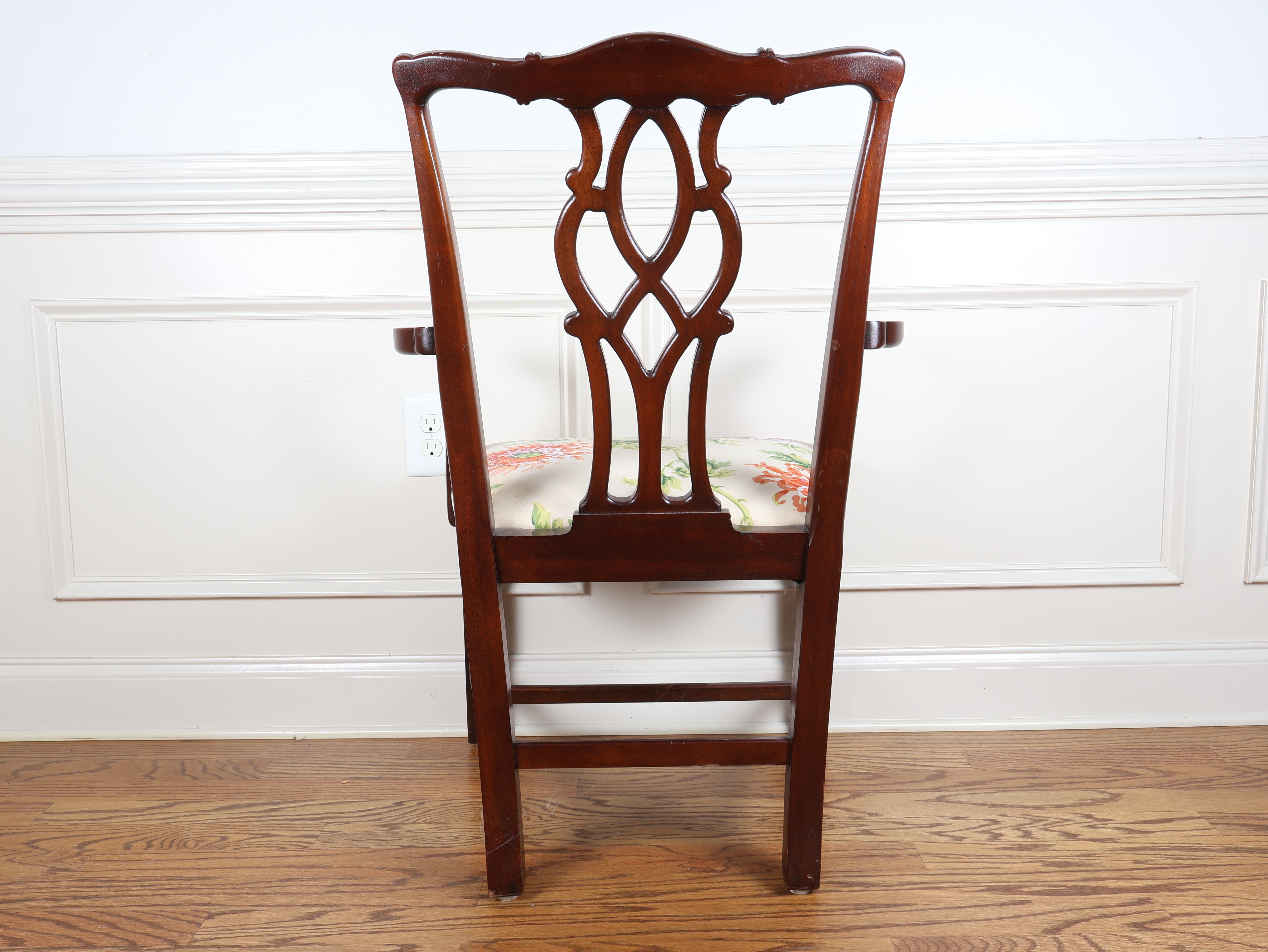 Chippendale Style Mahogany Ribbon Back Armchair