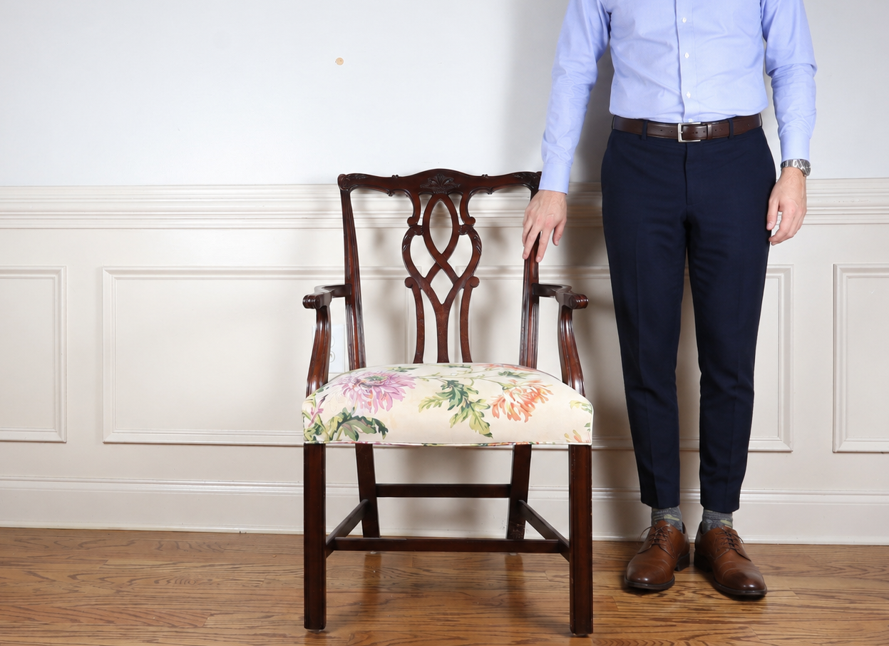 Chippendale Style Mahogany Ribbon Back Armchair