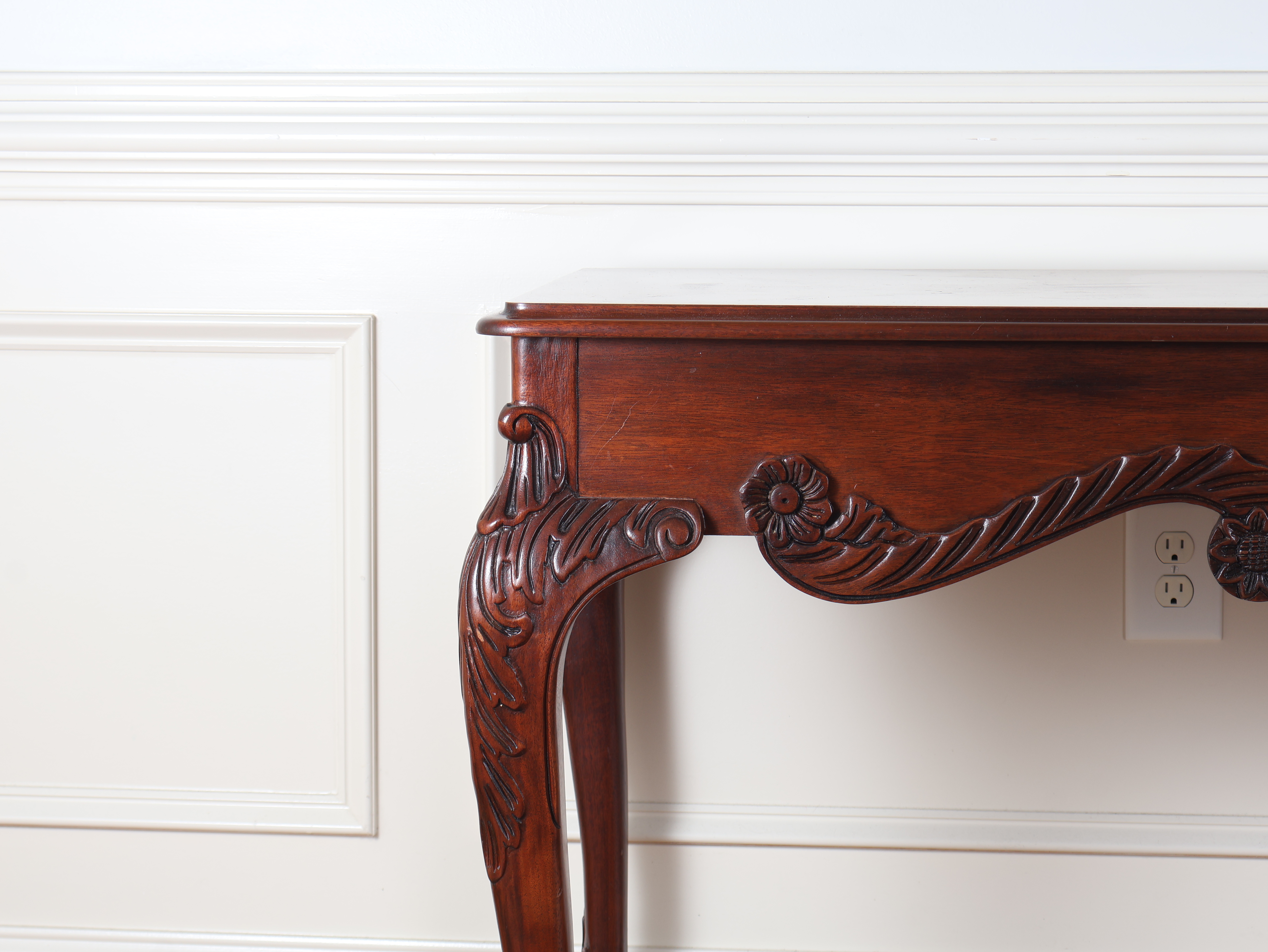 Baker Furniture Chippendale Style Mahogany Console Table