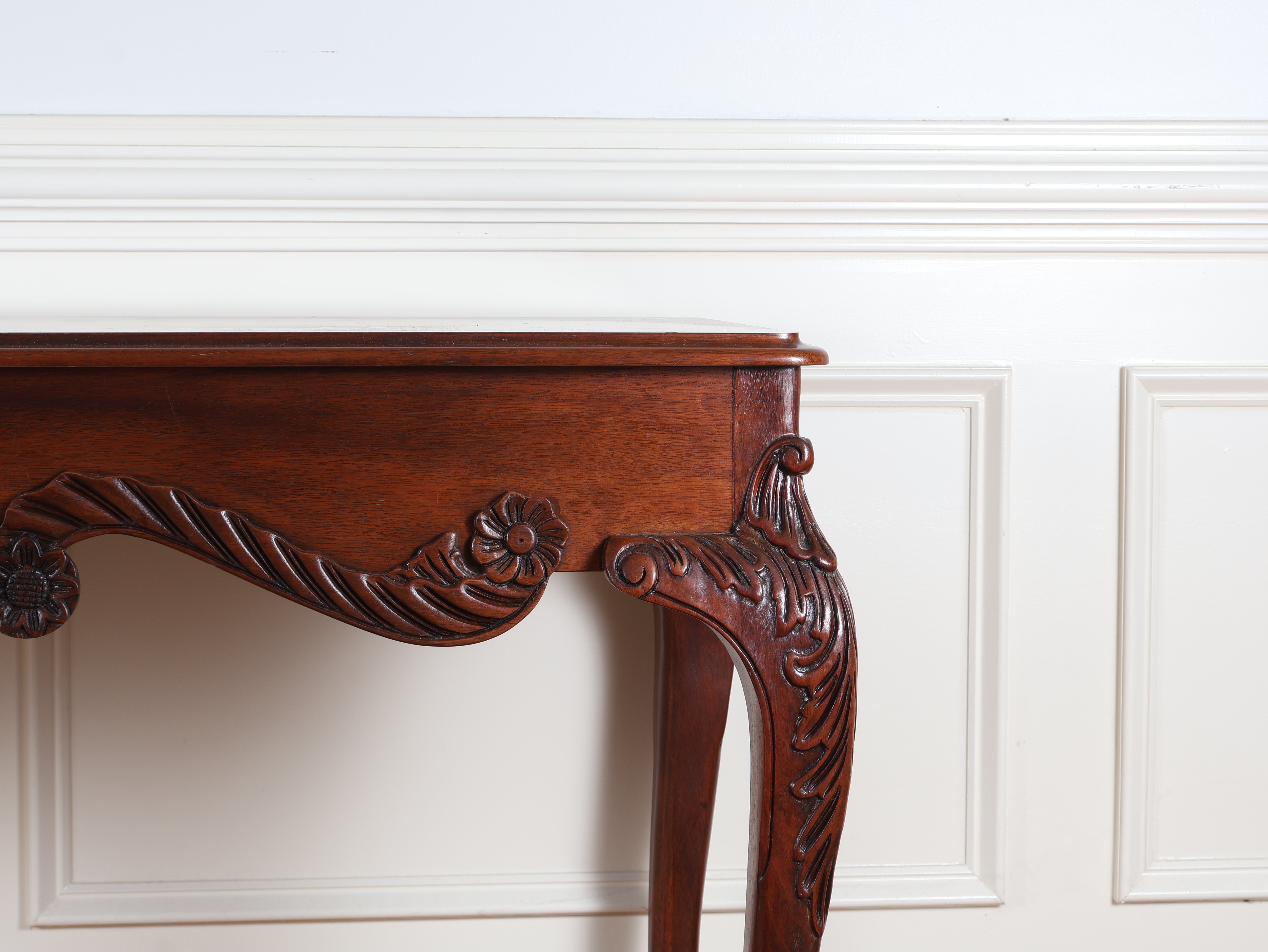 Baker Furniture Chippendale Style Mahogany Console Table