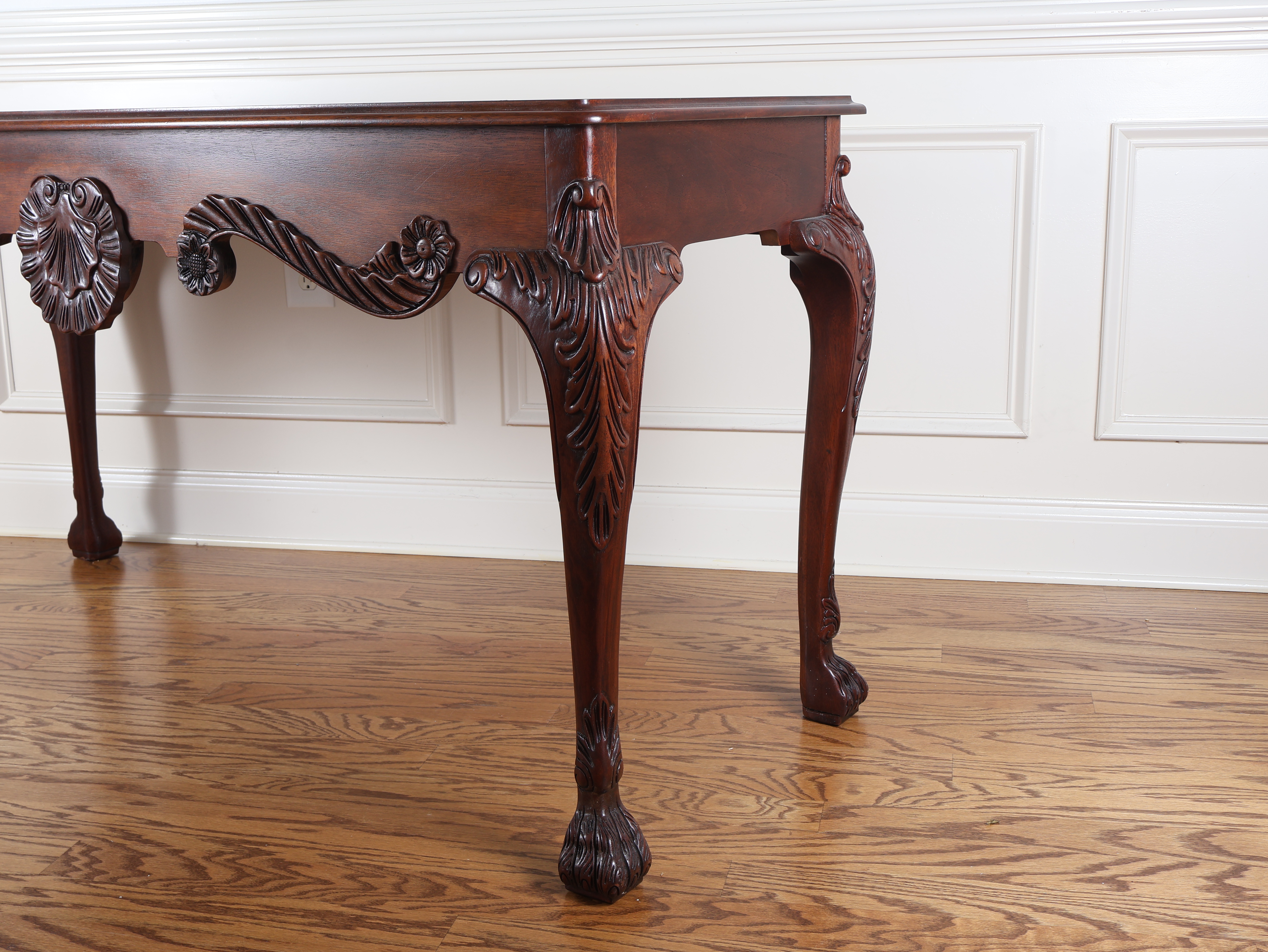 Baker Furniture Chippendale Style Mahogany Console Table