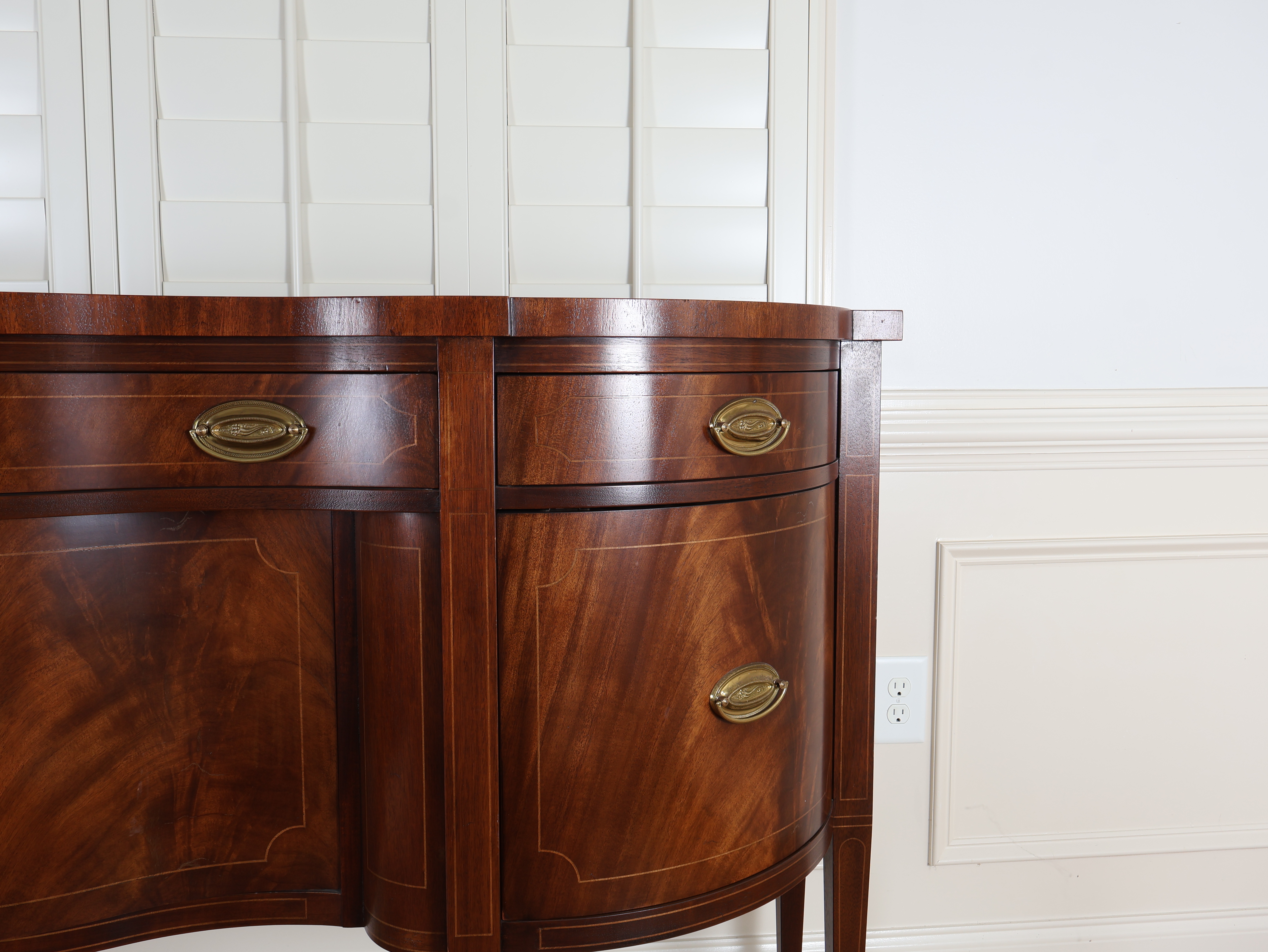 Baker Furniture Collector's Edition Federal Style Serpentine Mahogany Sideboard