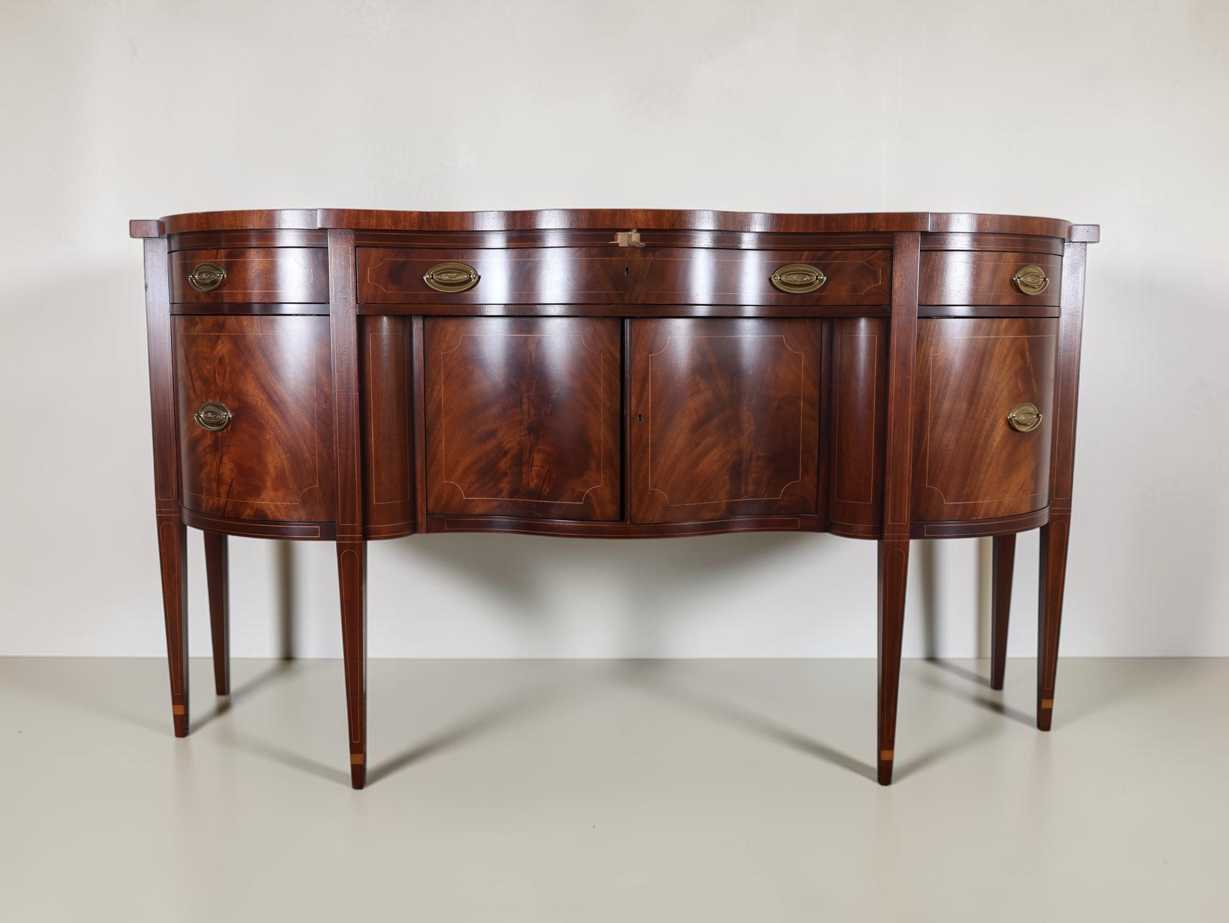 Baker Furniture Collector's Edition Federal Style Serpentine Mahogany Sideboard