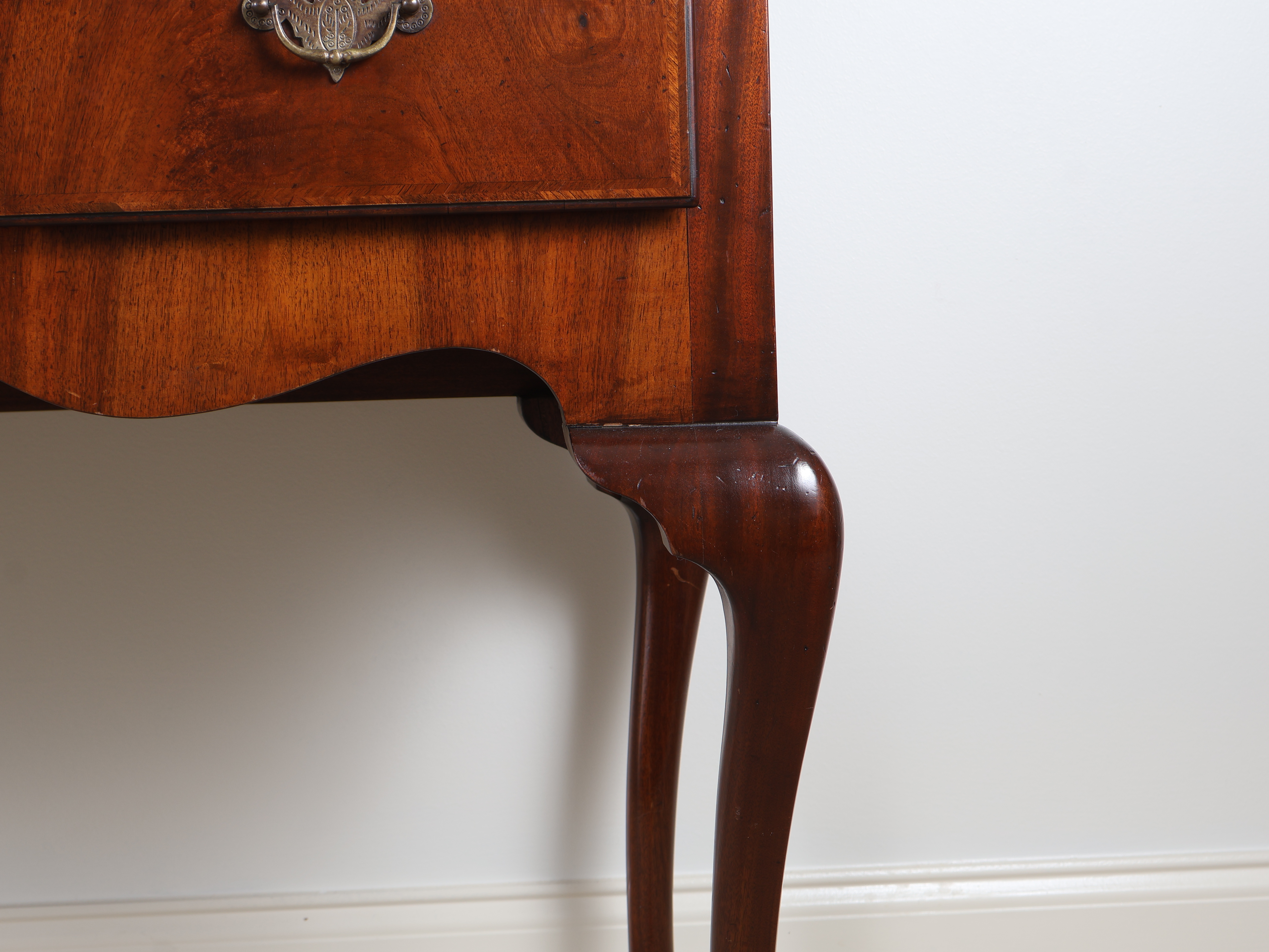 Queen Anne Style Mahogany Four Drawer Server