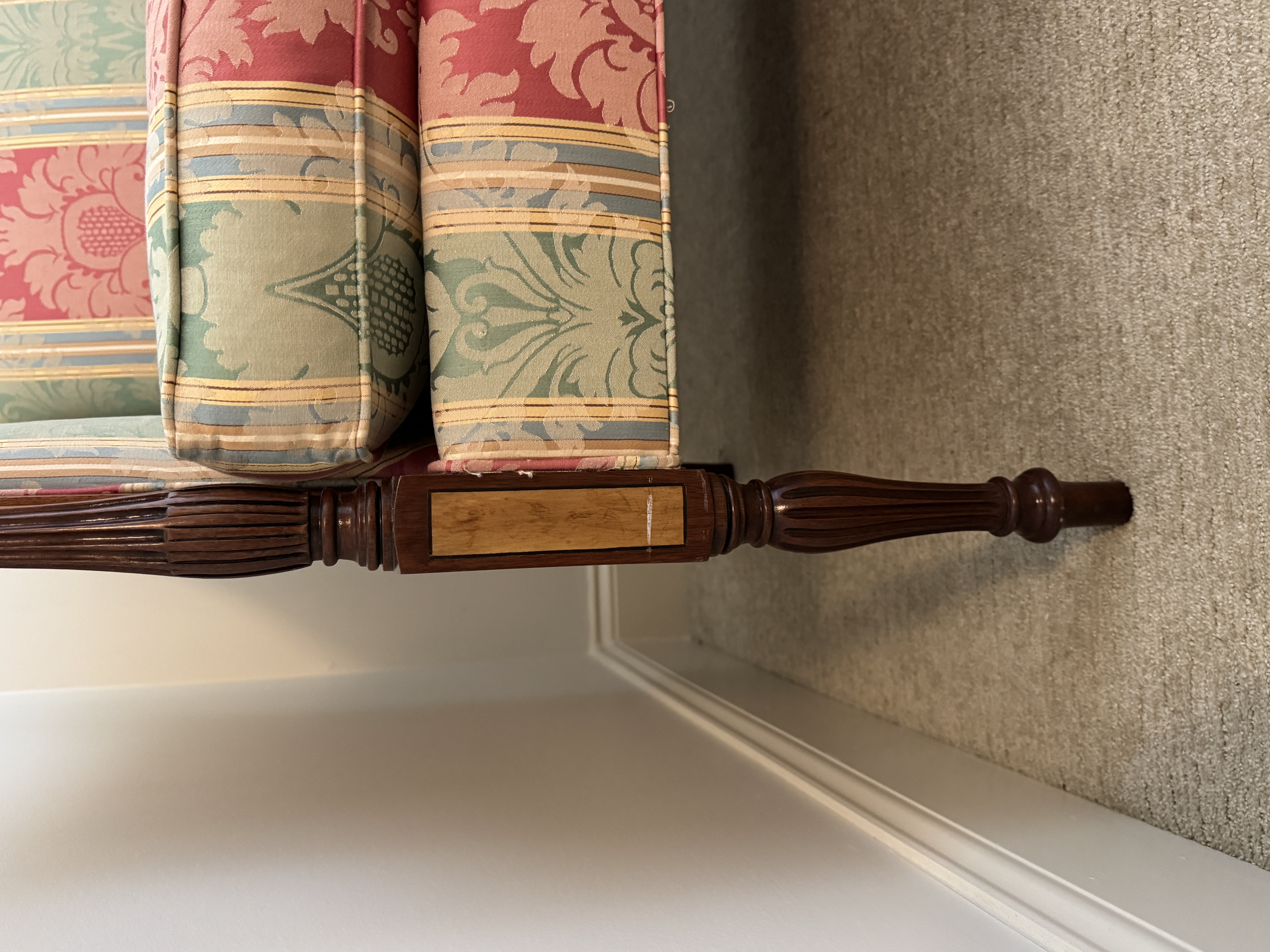 Southwood Sheraton Style Inlaid Mahogany Settee