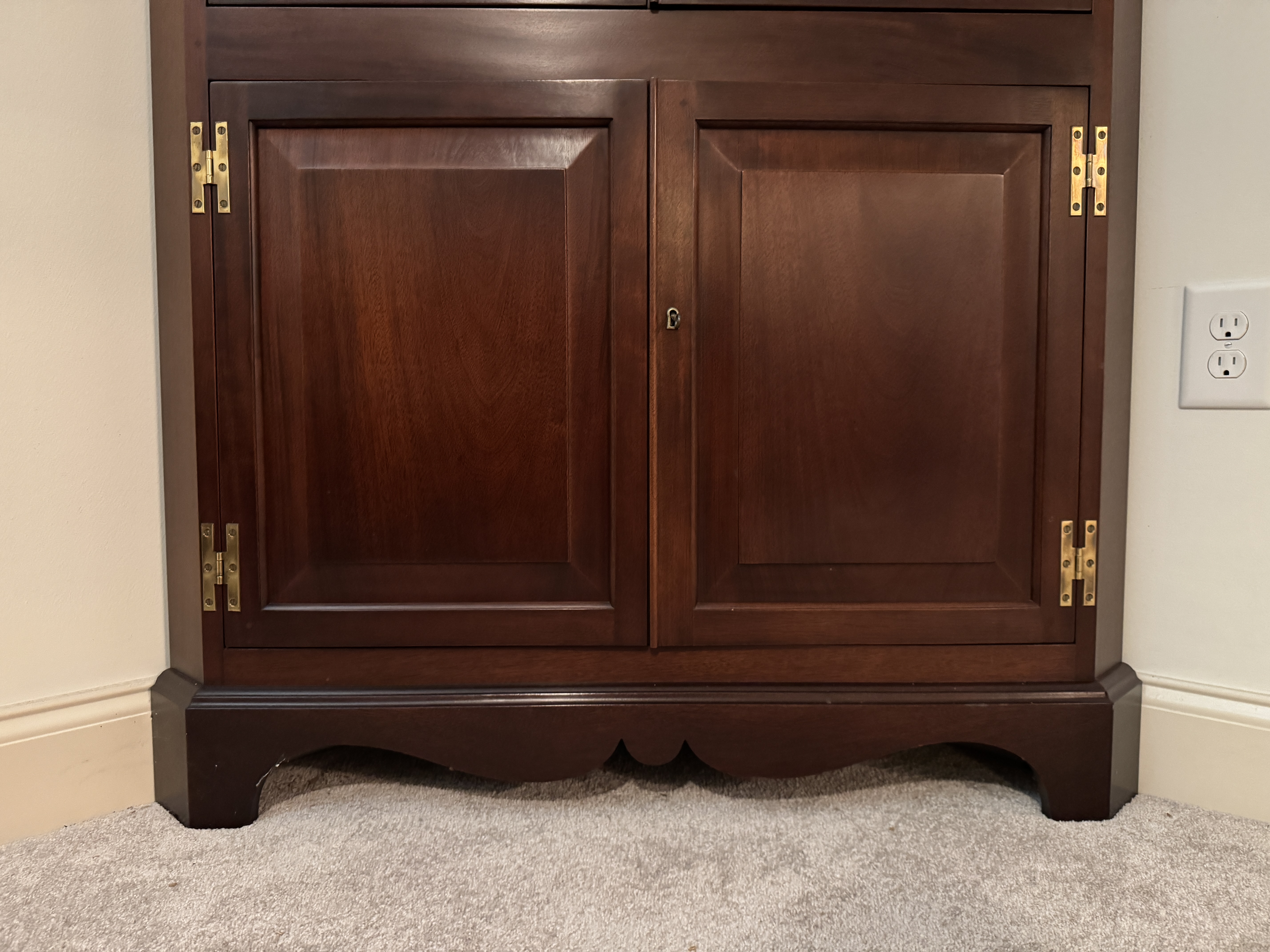 Chippendale Style Mahogany Corner Cupboard