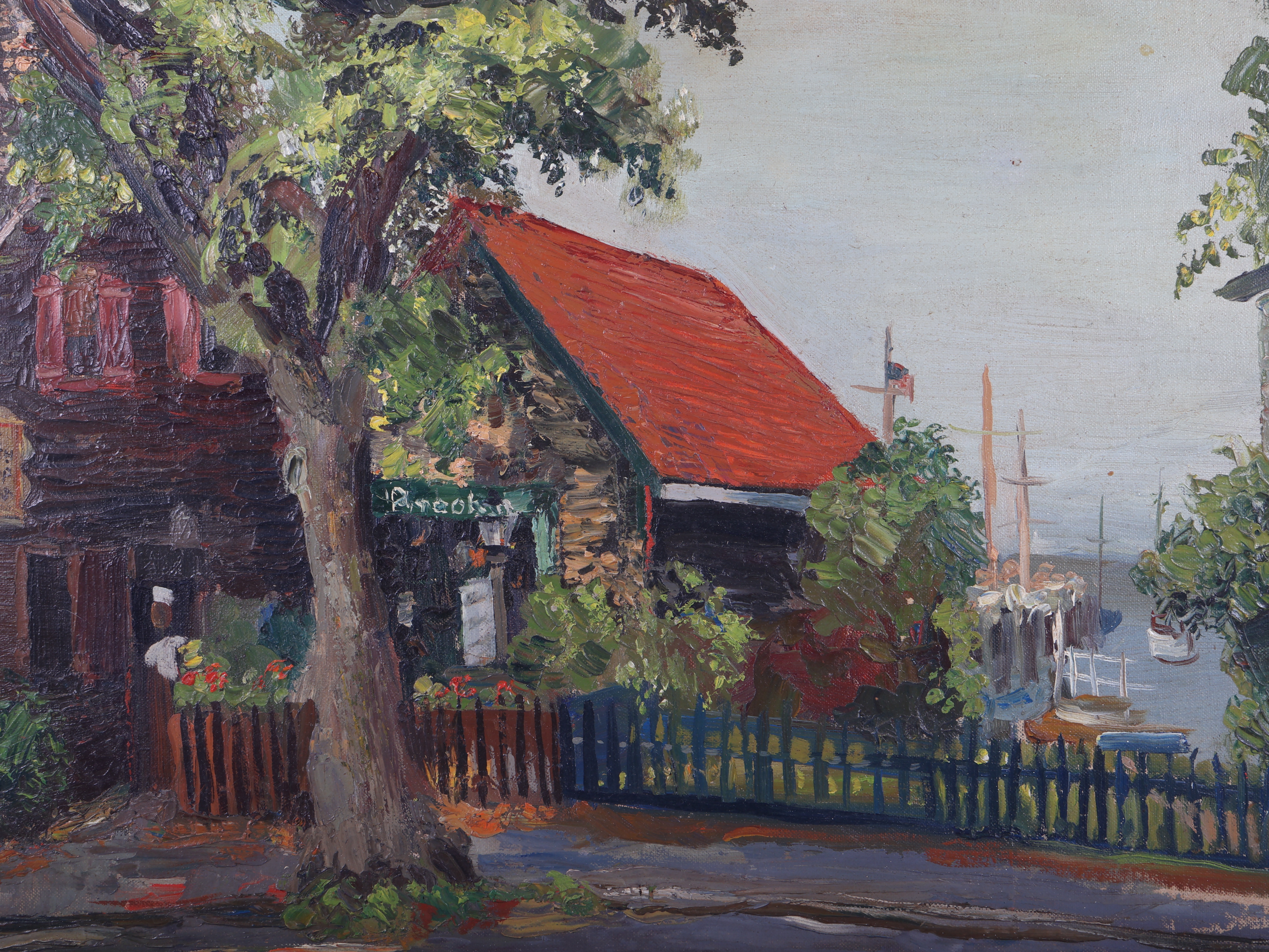 Elsie Crowell 'Harbor Scene' (Signed)