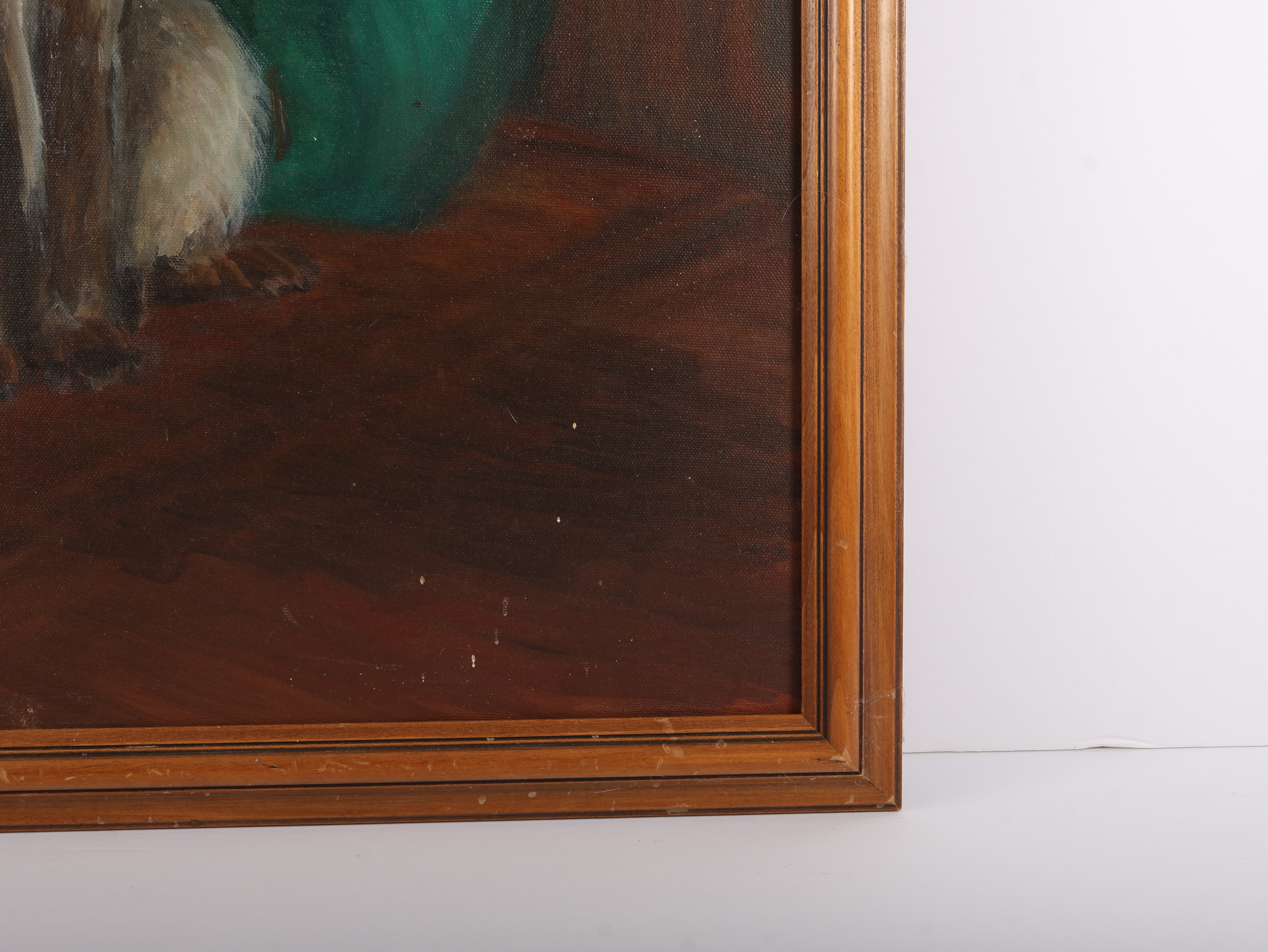 Mid-20th Century Original Oil on Canvas Portrait of a Siamese Cat