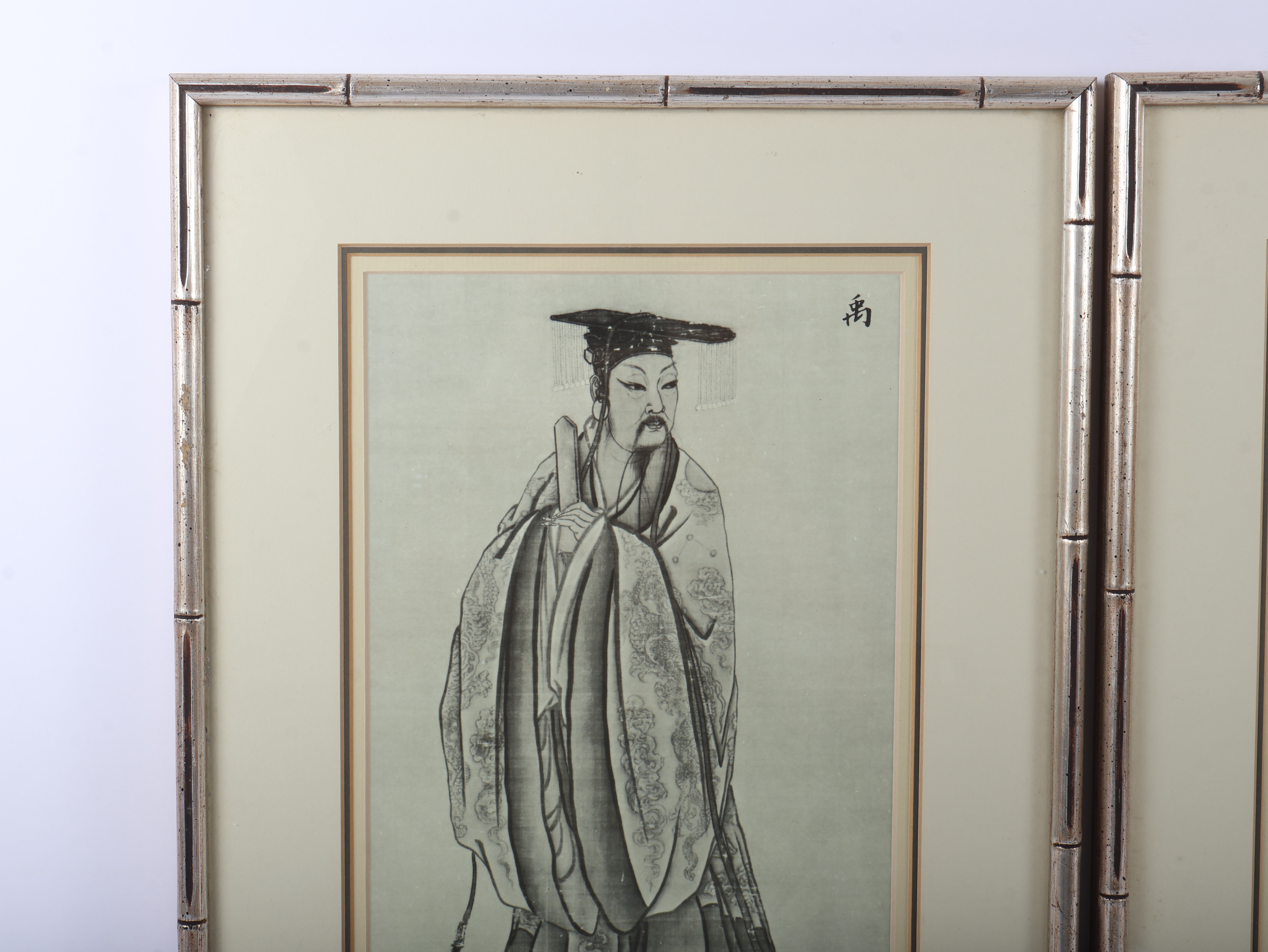 A Pair of Chinese School Portraits, 'Yu the Great' and 'King Wu'
