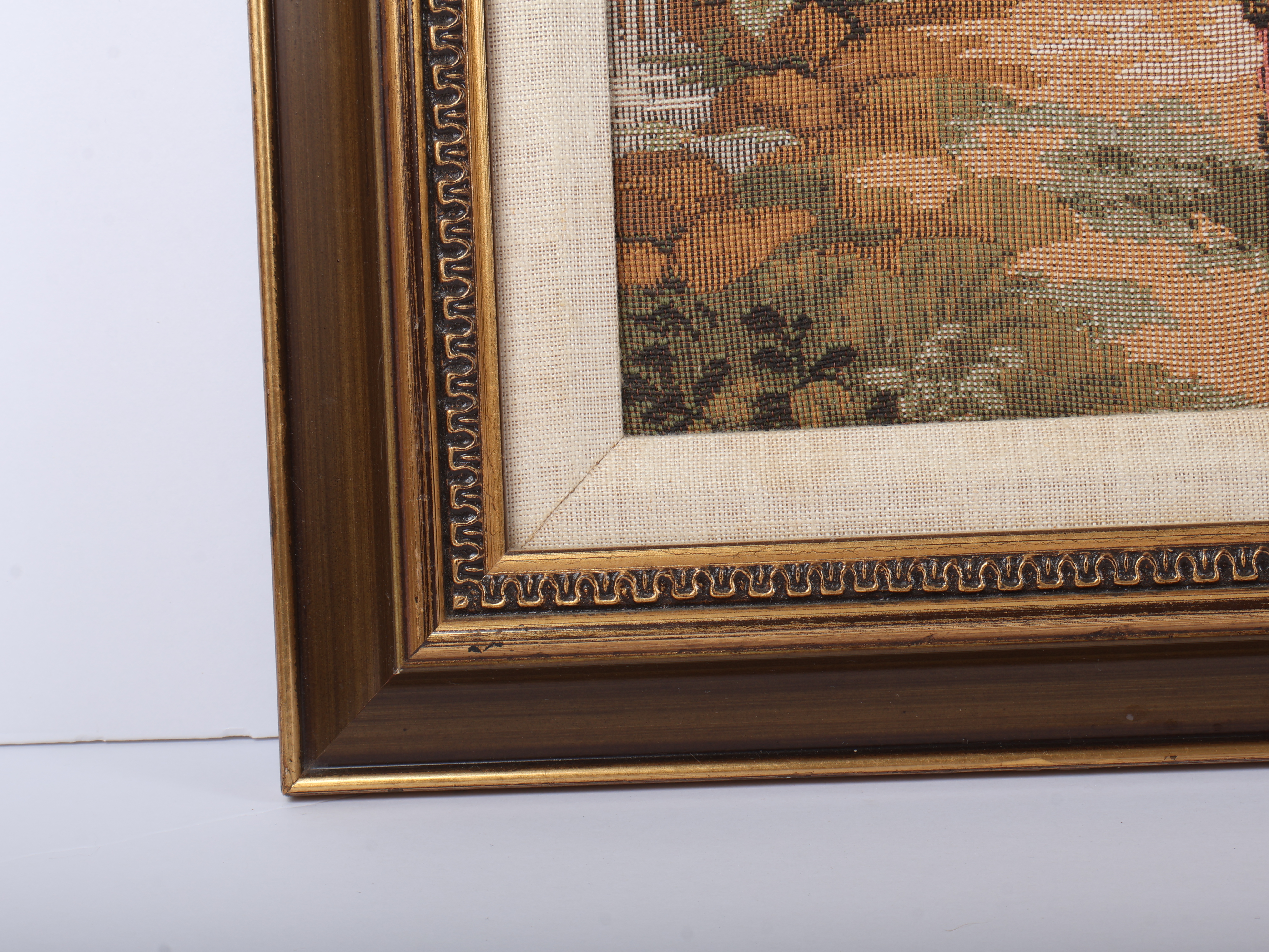 A Pair of Framed Machine Woven French Genre Scene Tapestries Depicting Children