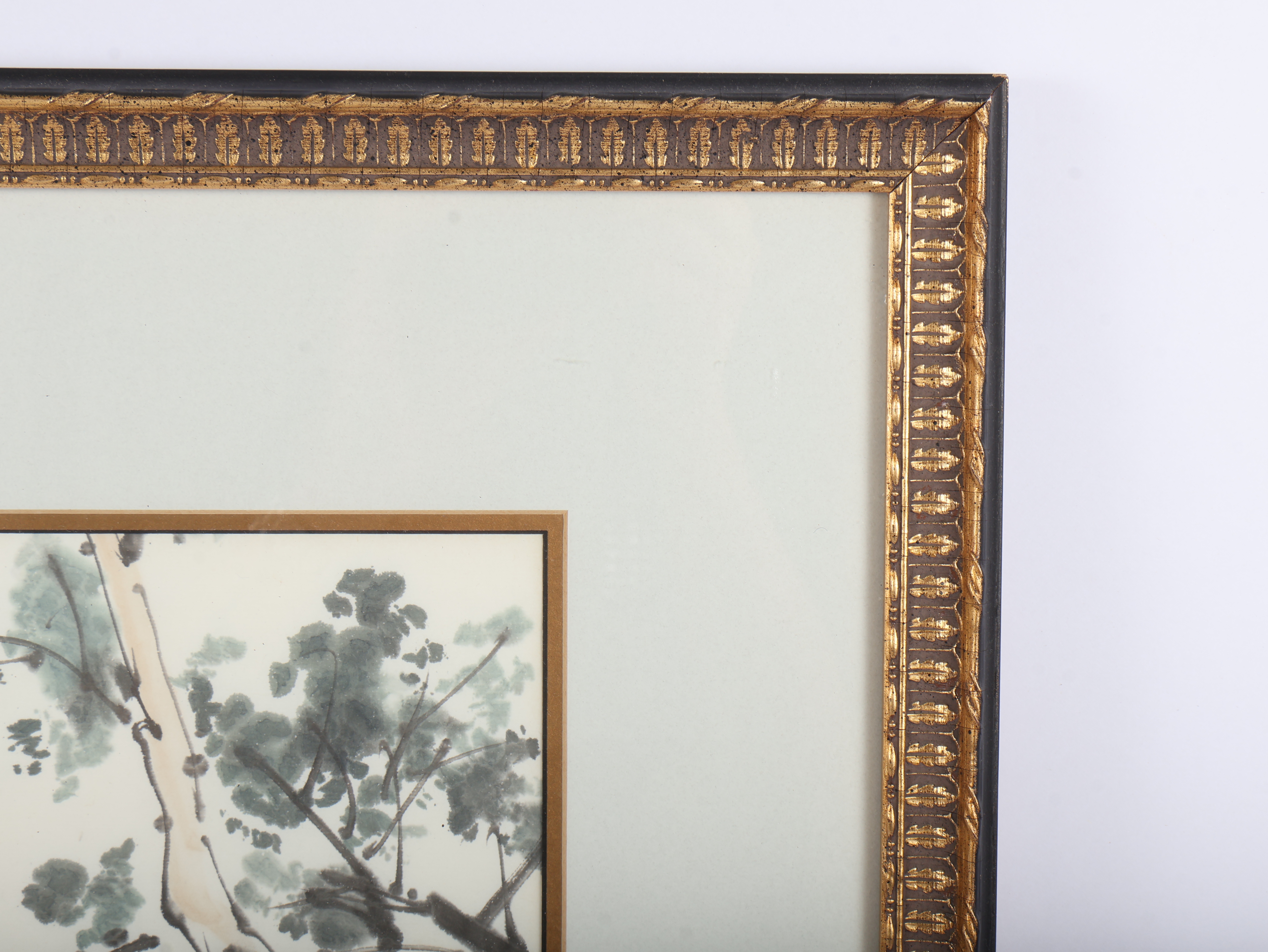 Fan Zeng Chinese b. 1938 Scholar and Goose Ink and Color Painting