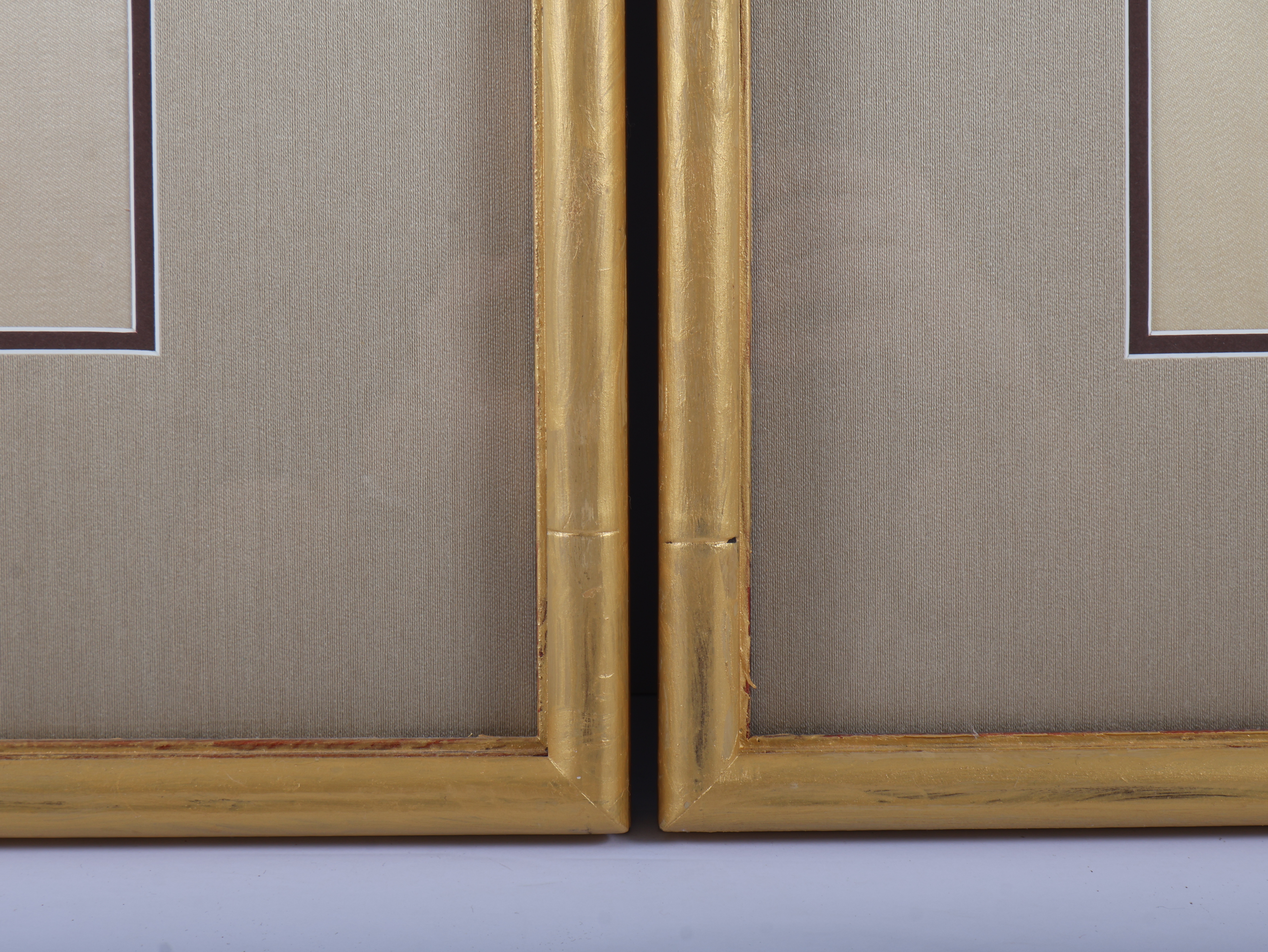 A Pair of Chinese Gilded Framed Silk Embroideries of Immortals