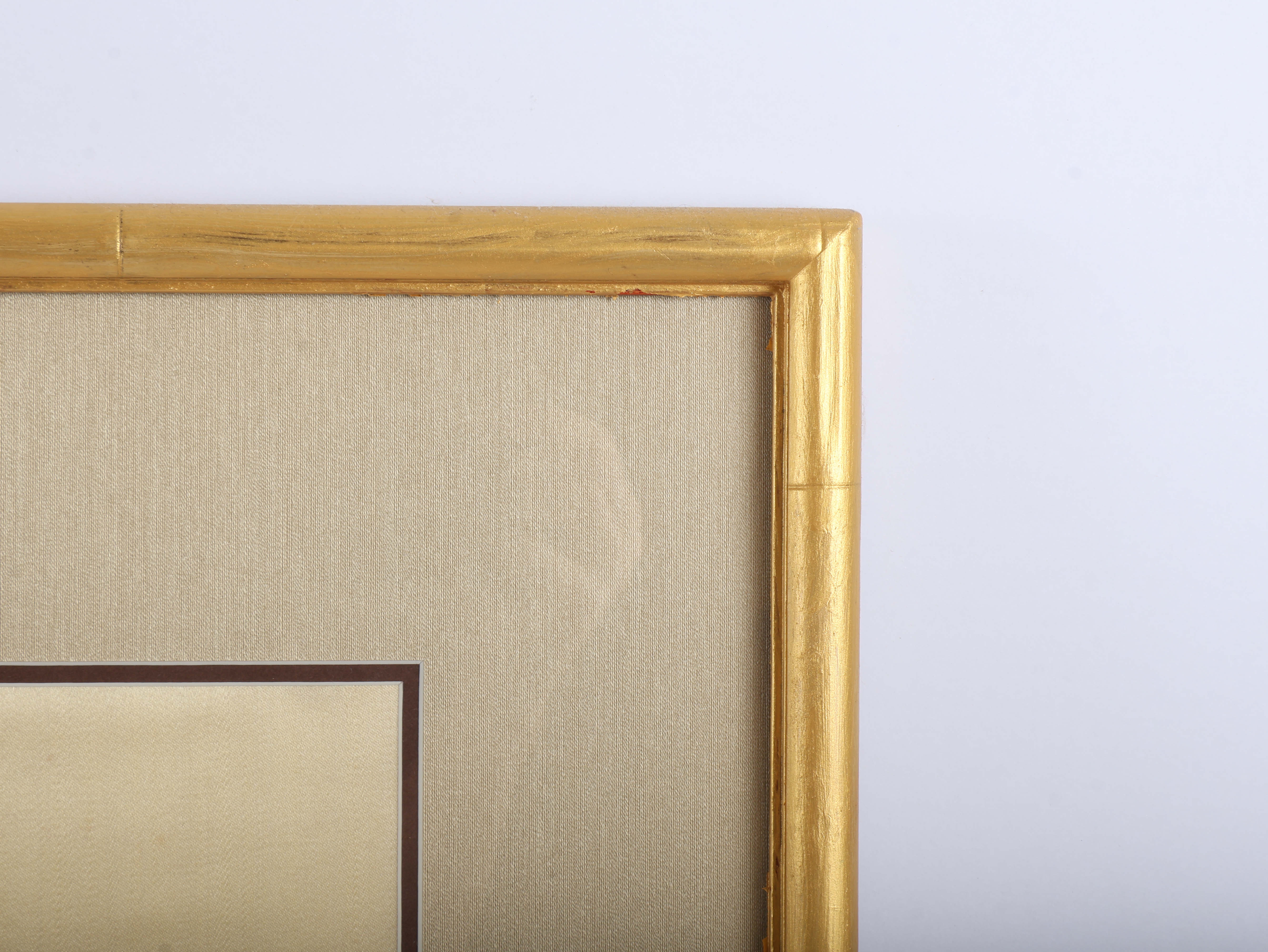 A Pair of Chinese Gilded Framed Silk Embroideries of Immortals