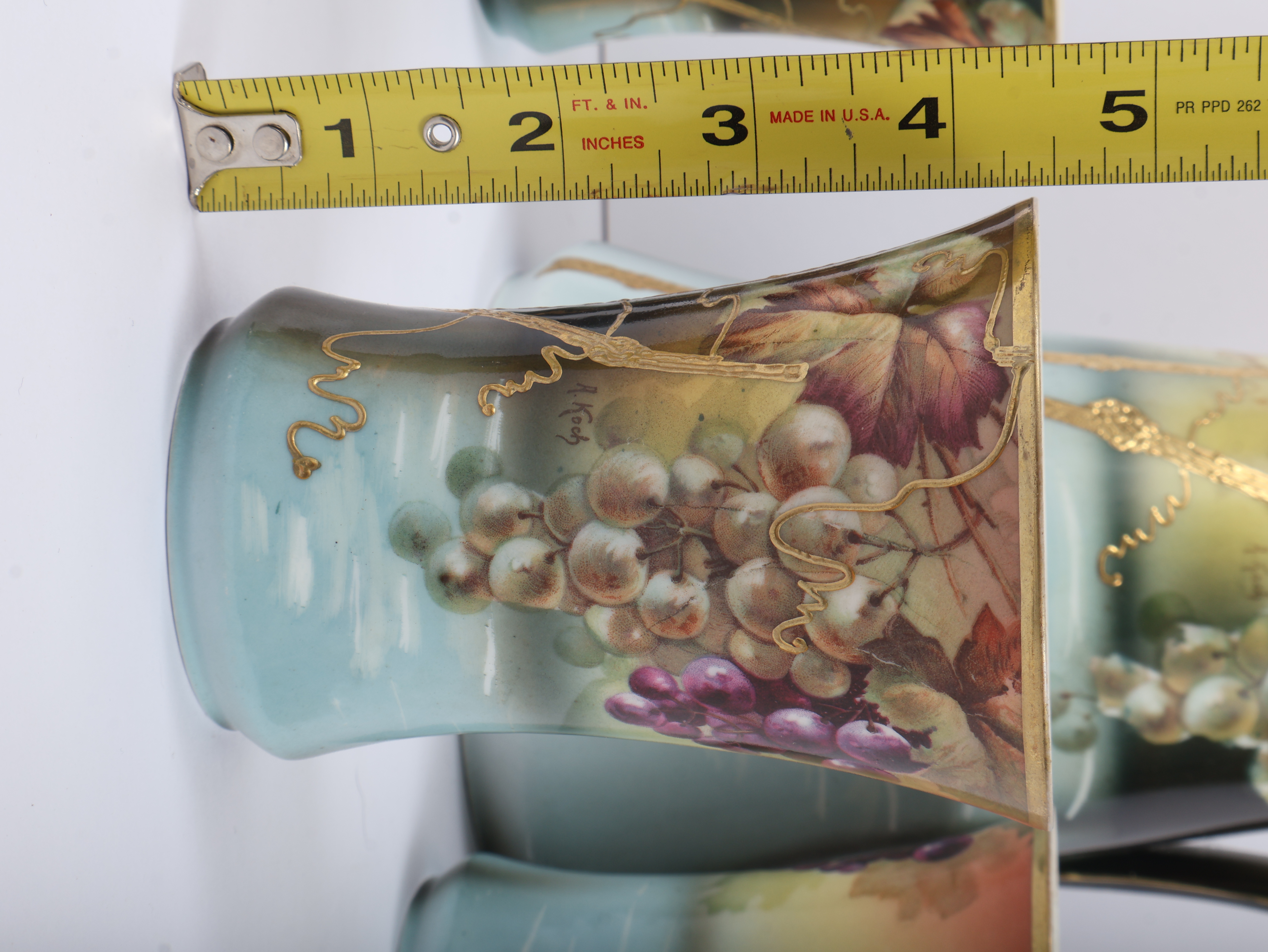 A Seven-Piece Count von Thun Porcelain Beverage Set Signed by Abbott Koch