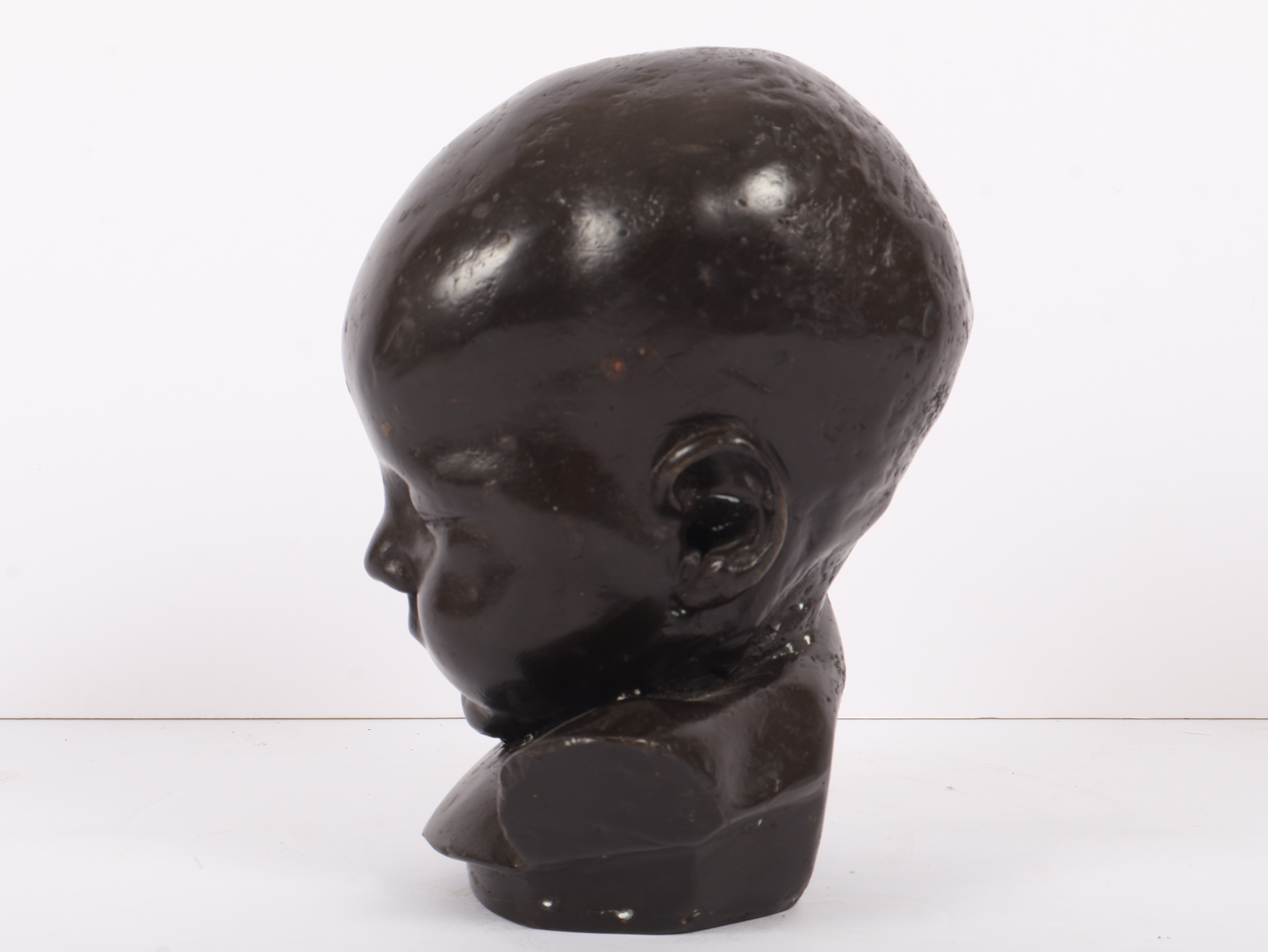 Bonnefond Bronze Bust of a Sleeping Infant
