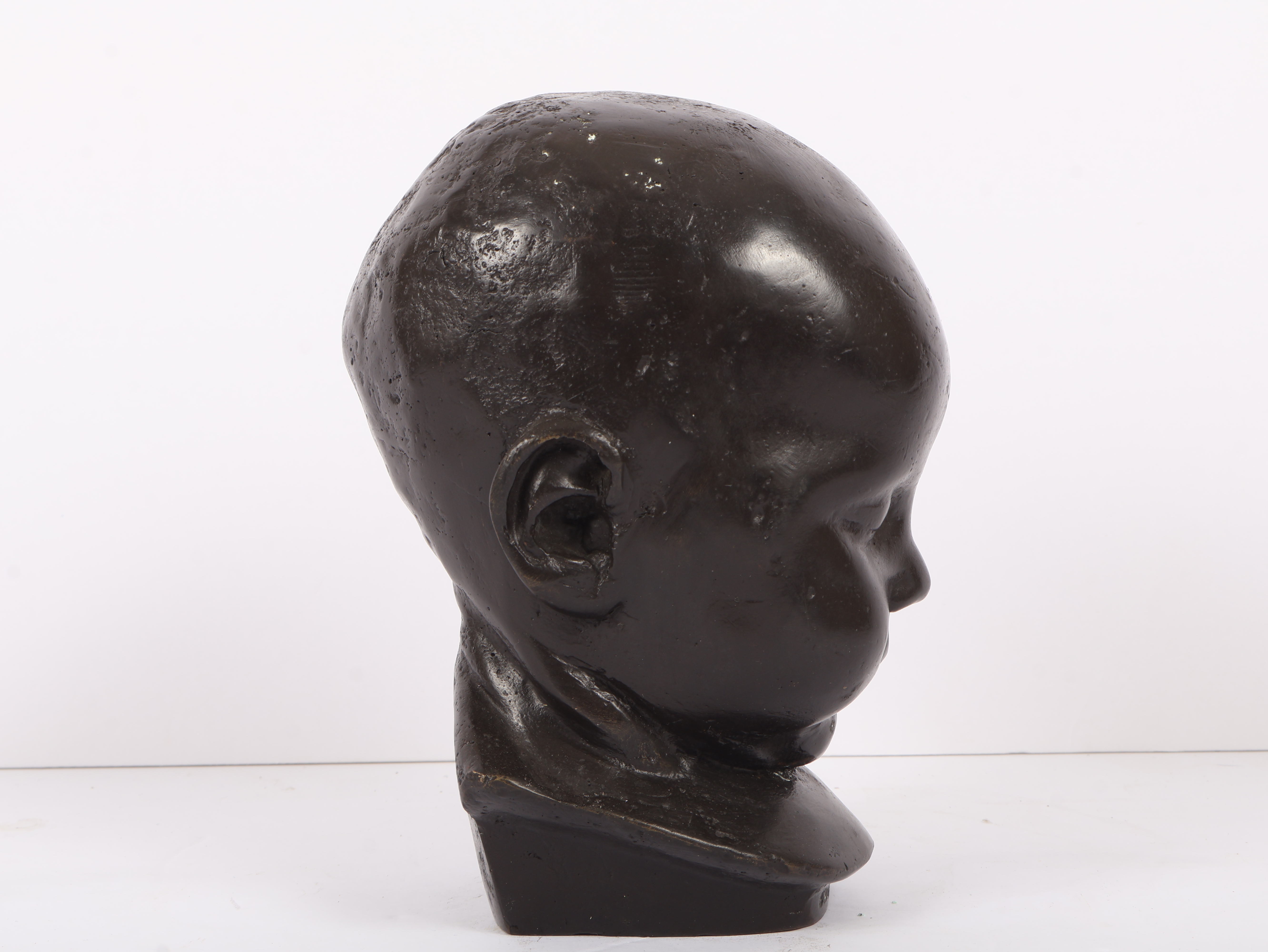 Bonnefond Bronze Bust of a Sleeping Infant