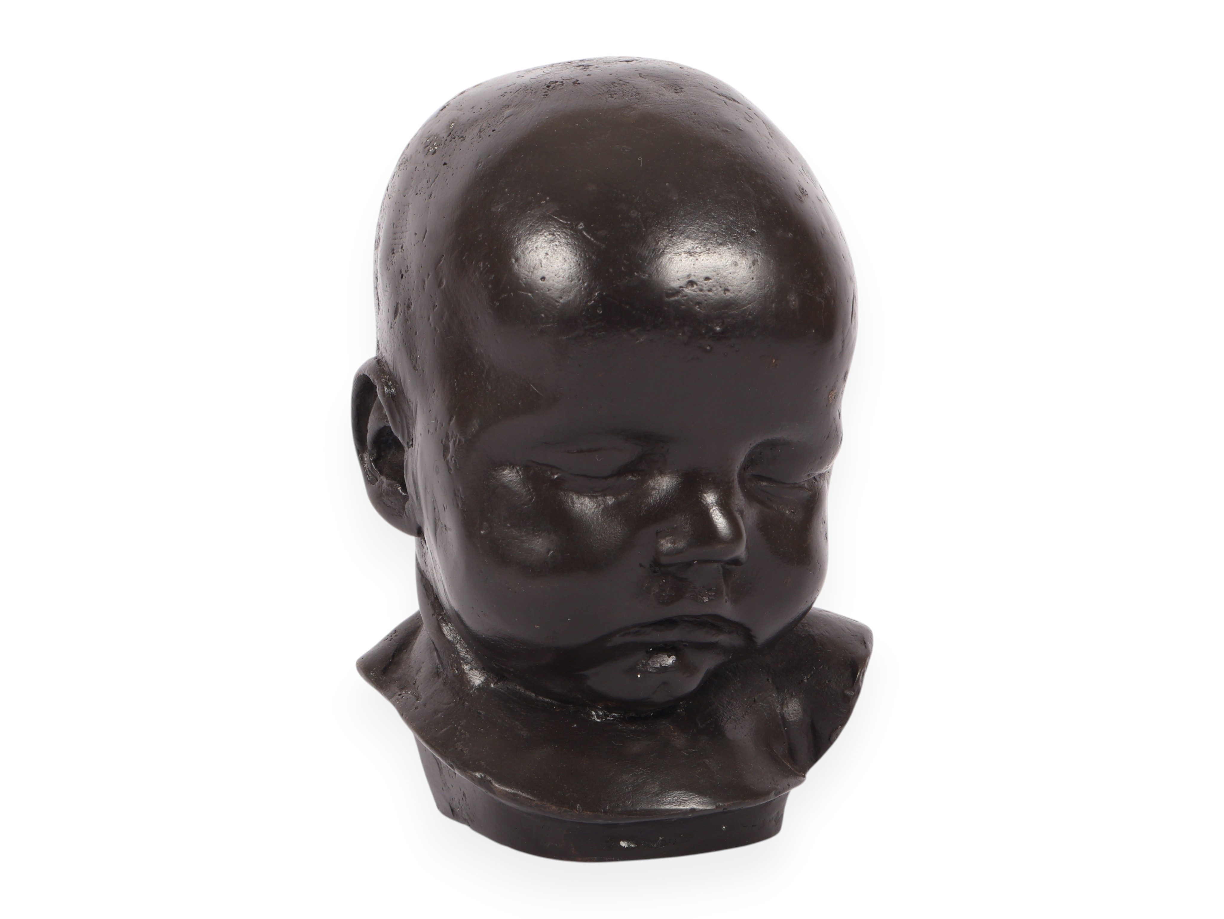Bonnefond Bronze Bust of a Sleeping Infant